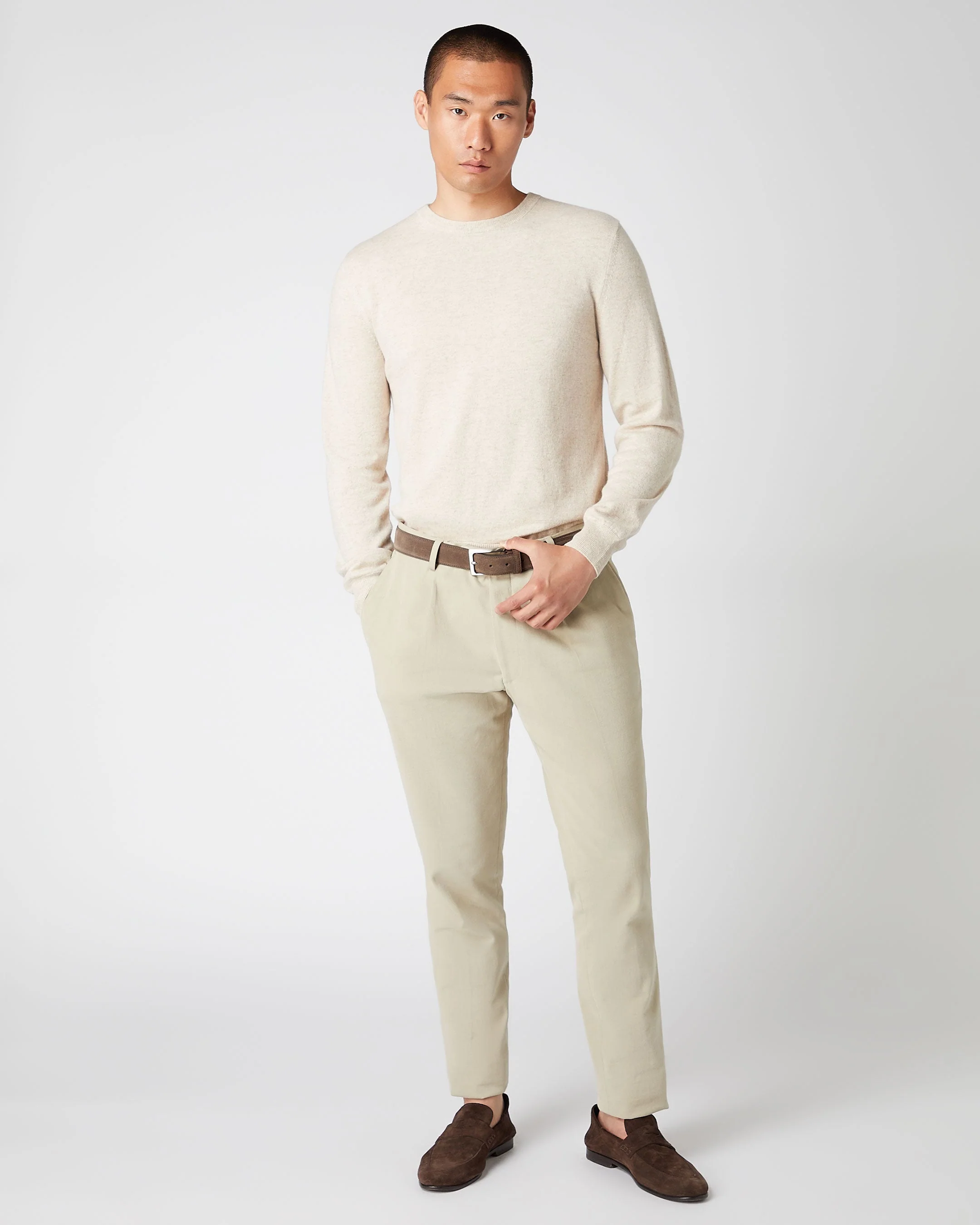 Men's Suede Belt Brown - Image 3