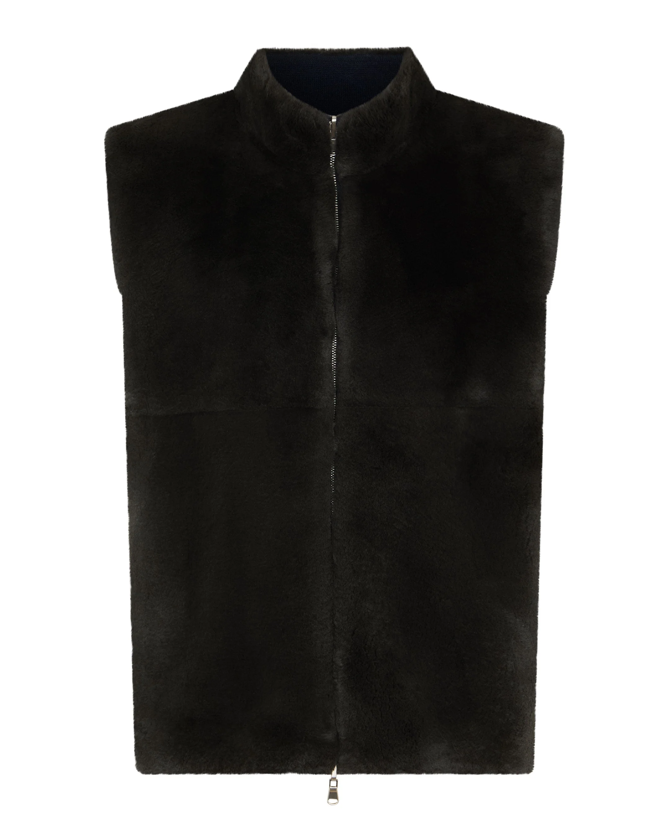 Men's Shaftesbury Reversible Cashmere Gilet Navy Blue - Image 6