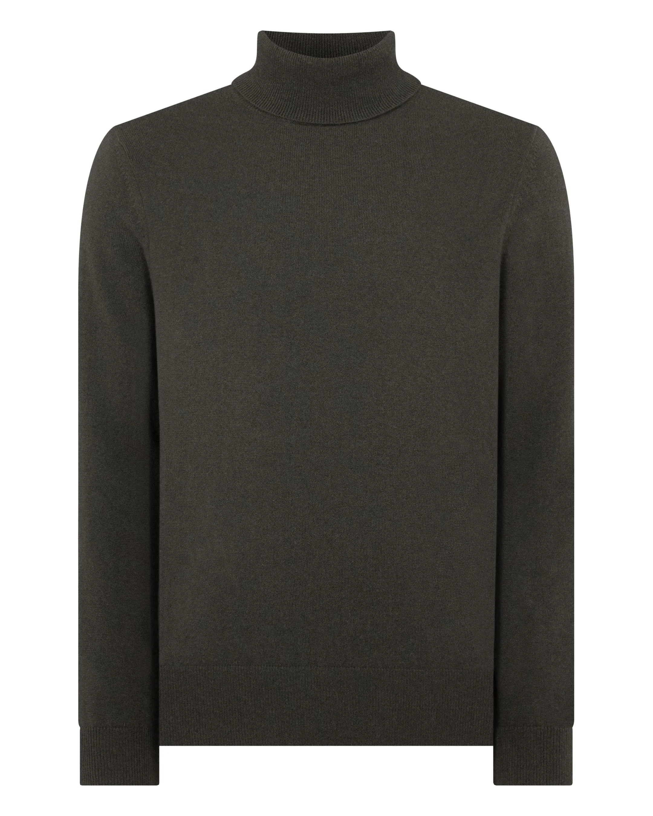 Men's Trafalgar Turtle Neck Cashmere Sweater Arabica Khaki Green - Image 2