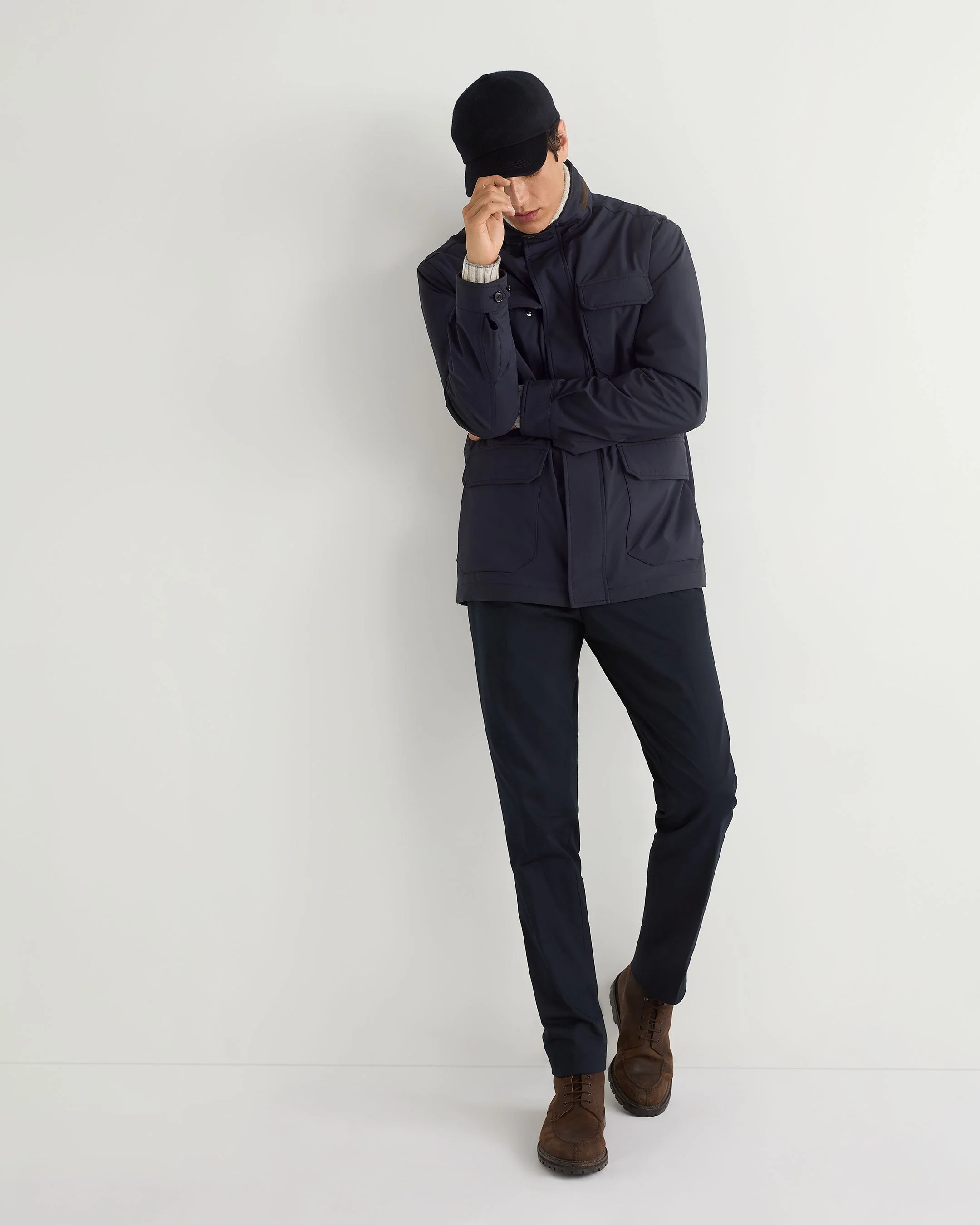 Men's Vale Weatherproof Jacket Navy Blue - Image 3