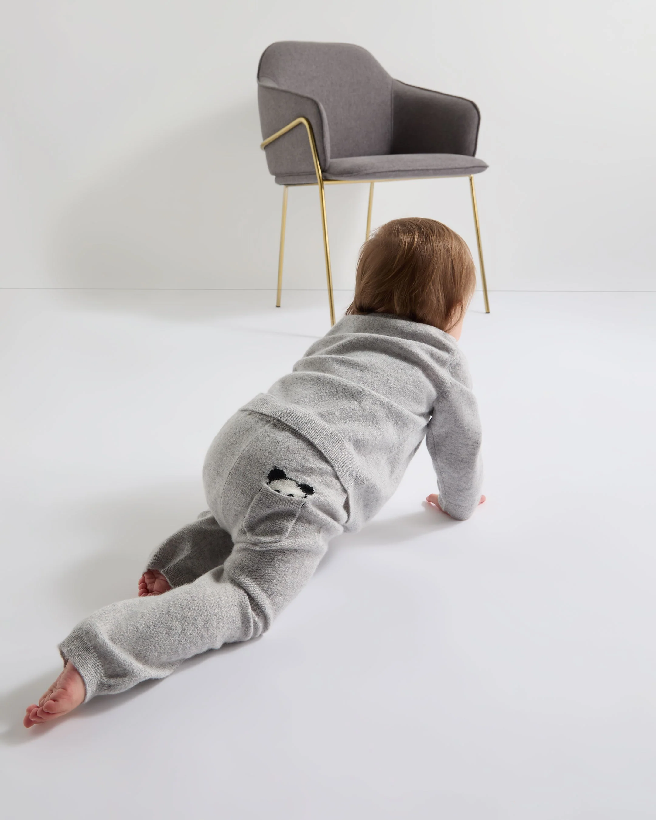 Panda Pocket Cashmere Leggings Fumo Grey - Image 3