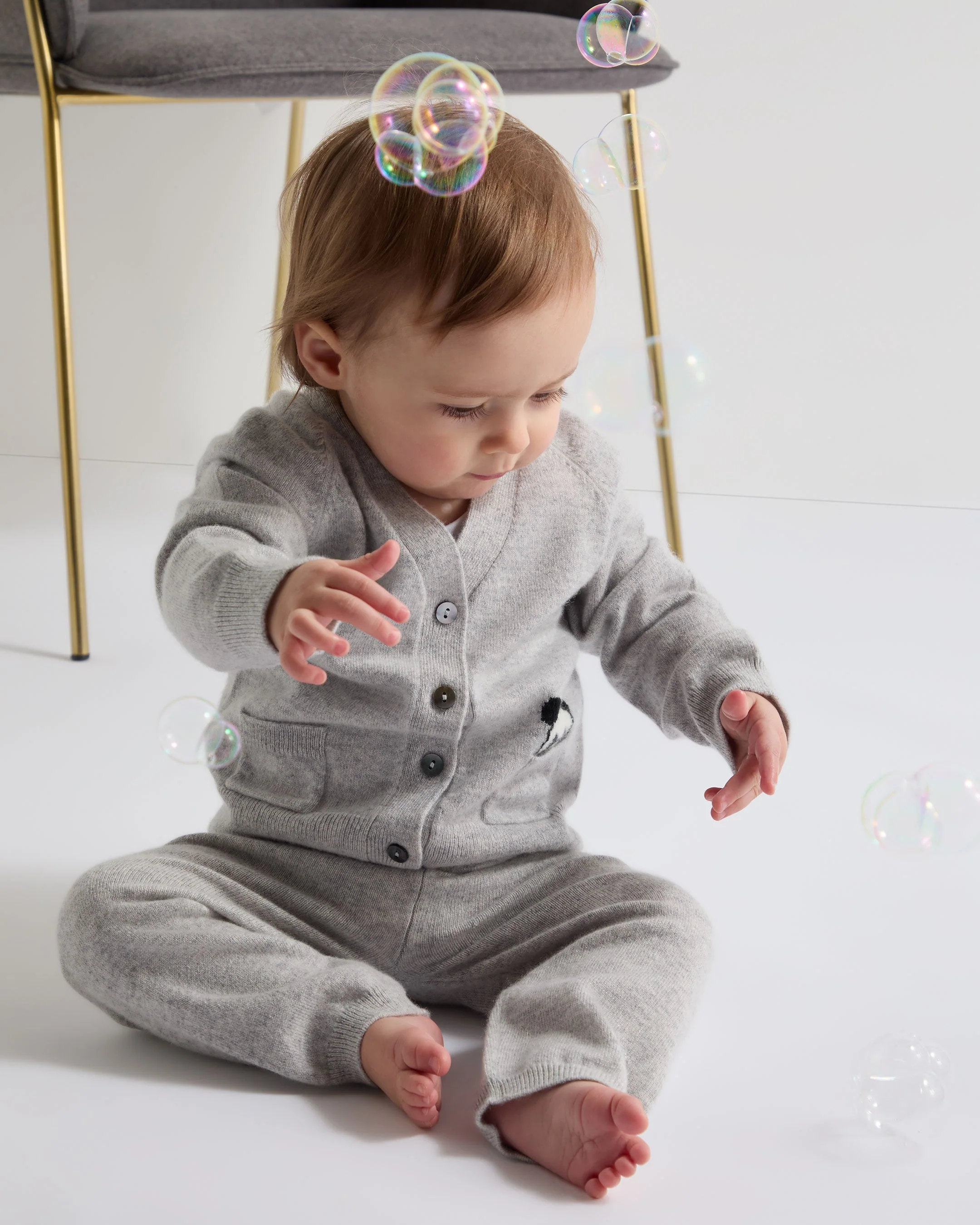 Panda Pocket Cashmere Leggings Fumo Grey - Image 4