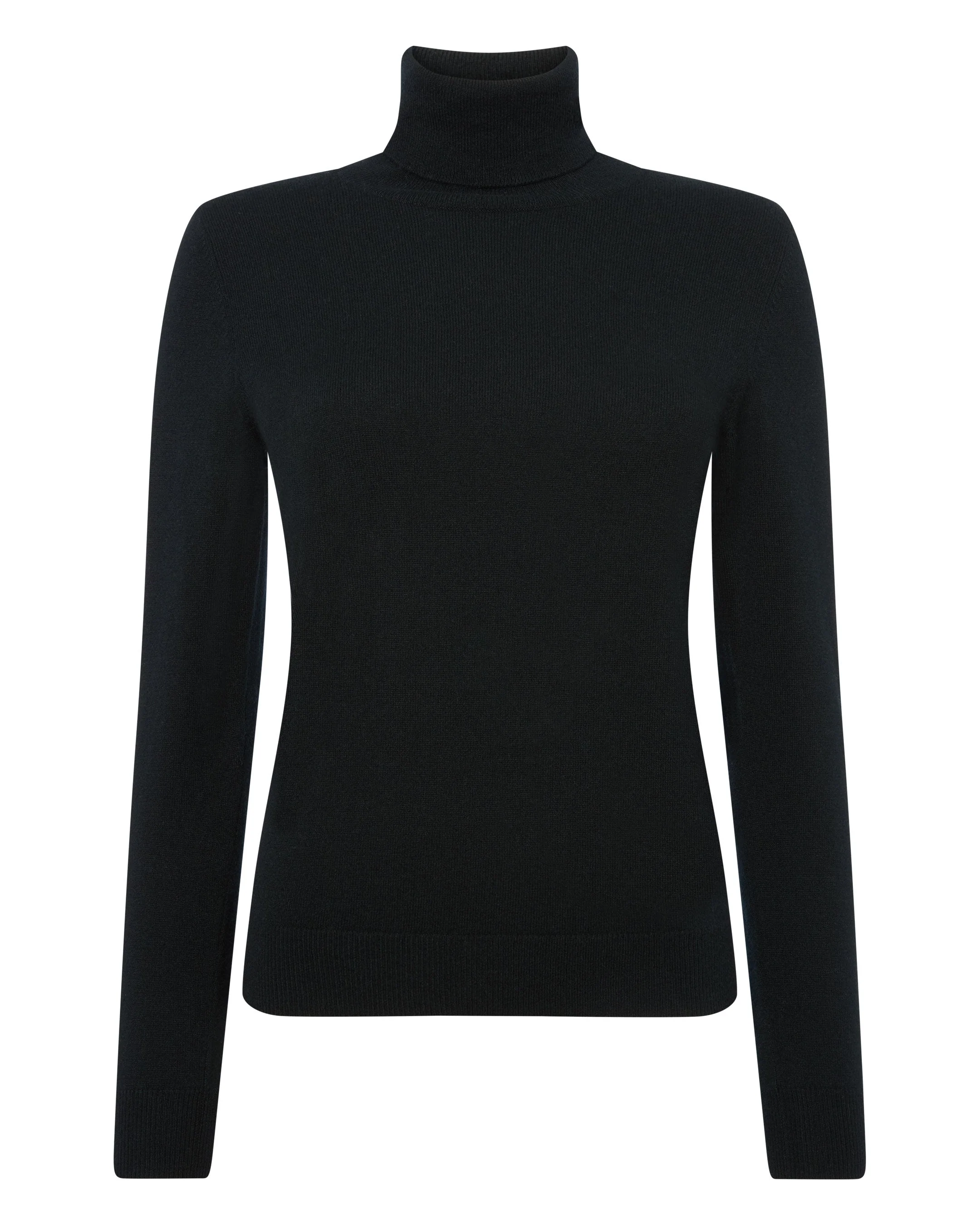 Women's Luna Turtle Neck Cashmere Sweater Black - Image 2