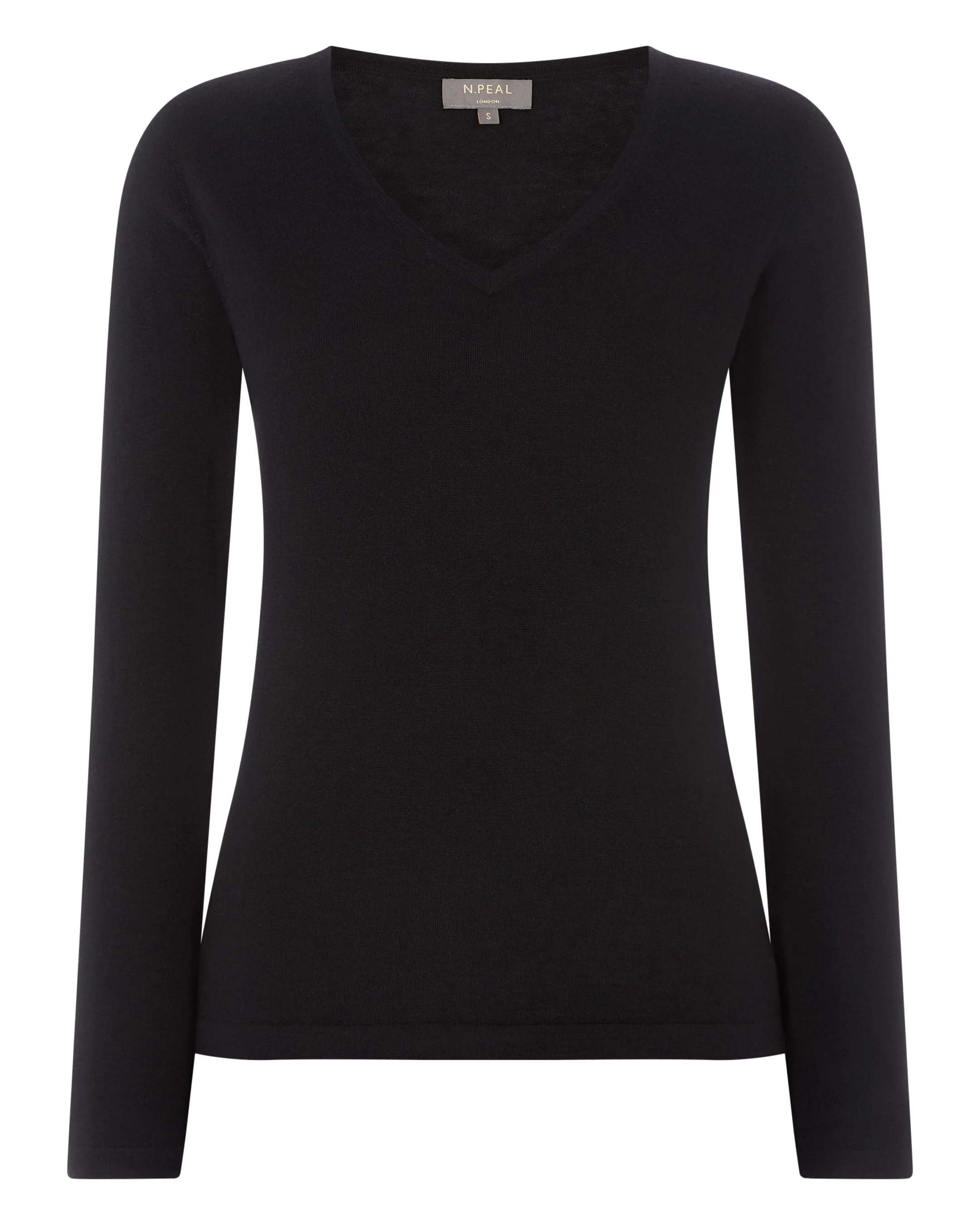 Women's Imogen Superfine Cashmere V Neck Sweater Black - Image 2