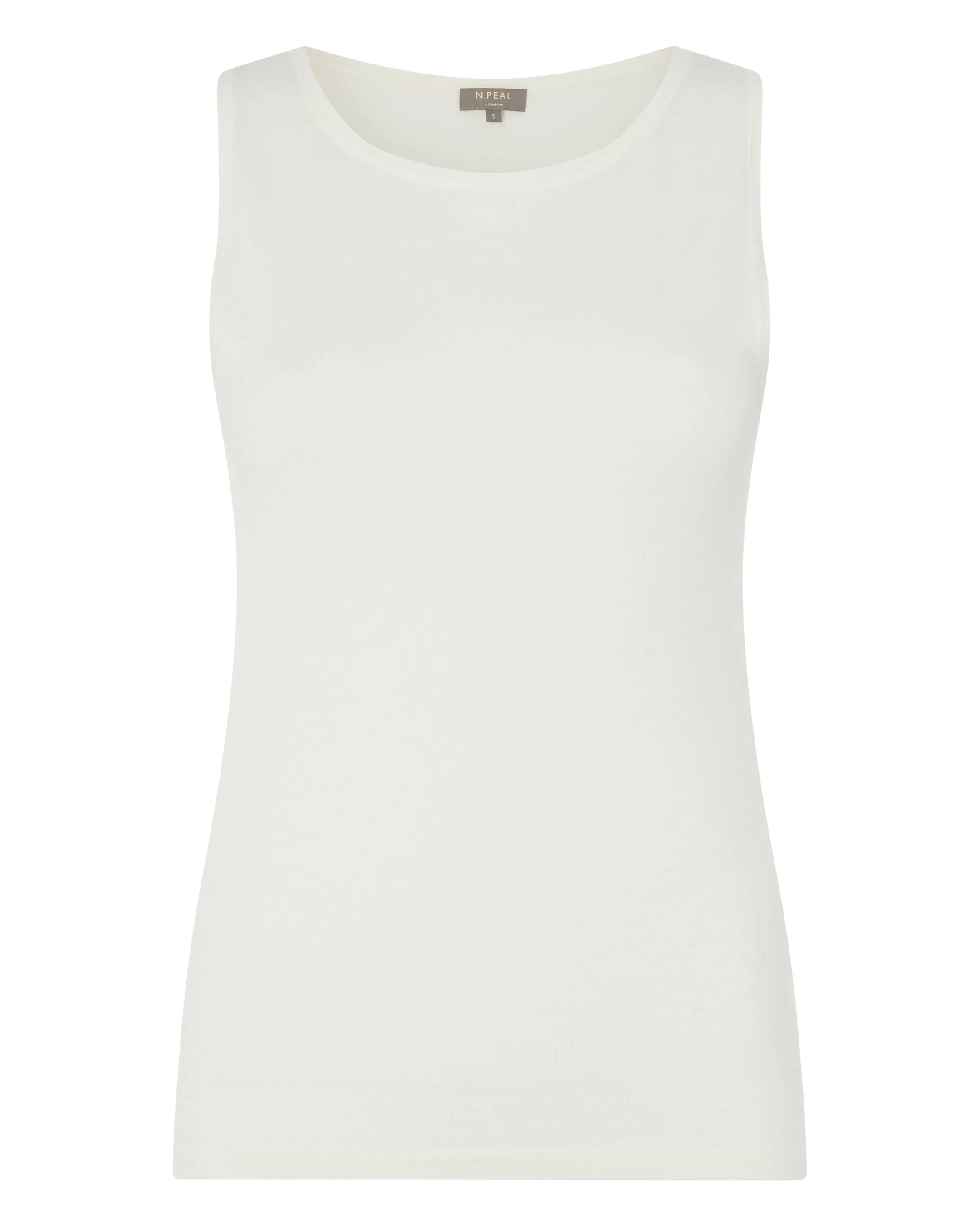 Women's Ella Superfine Cashmere Shell Top New Ivory White - Image 2