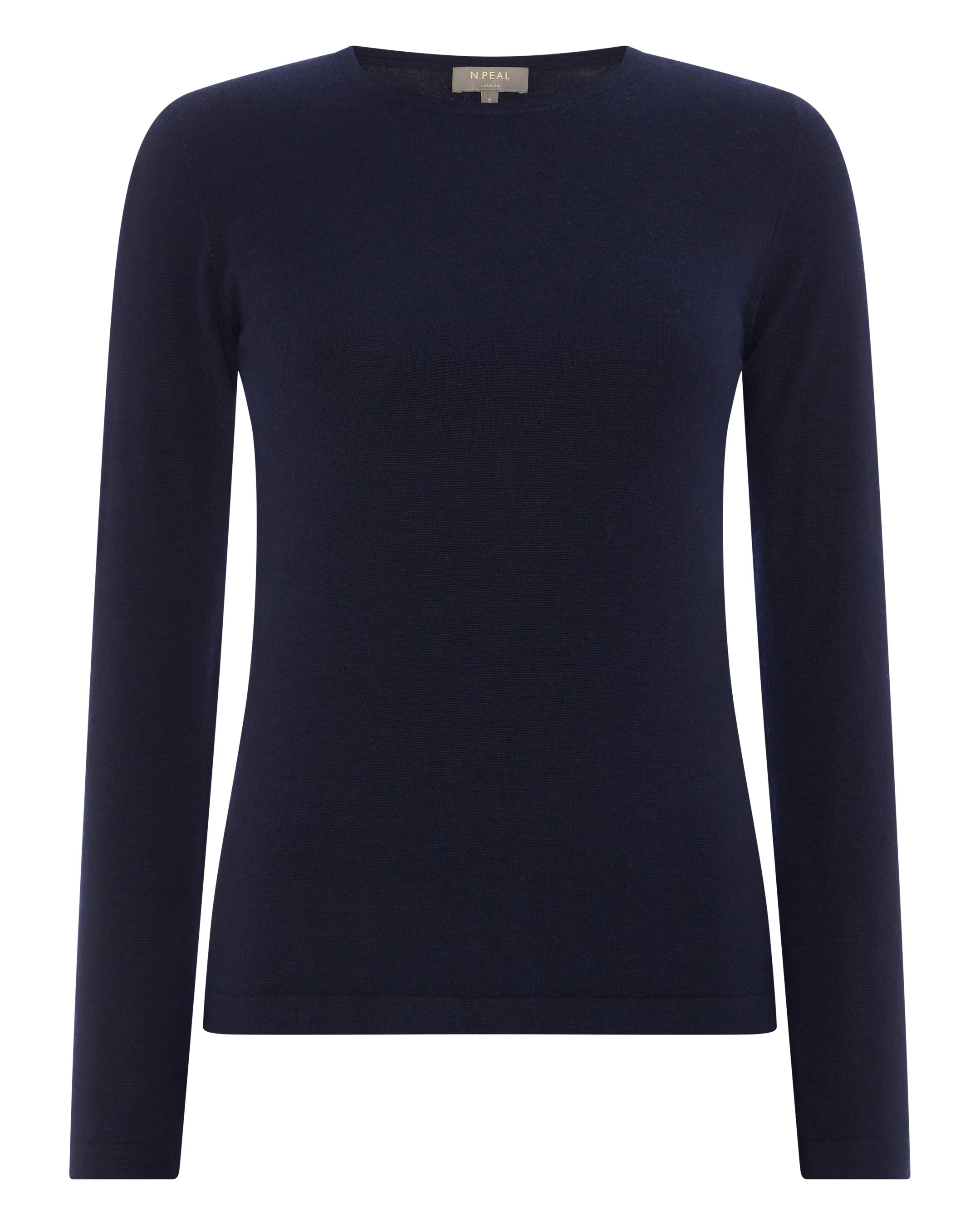 Women's Eden Superfine Cashmere Round Neck Top Navy Blue - Image 2