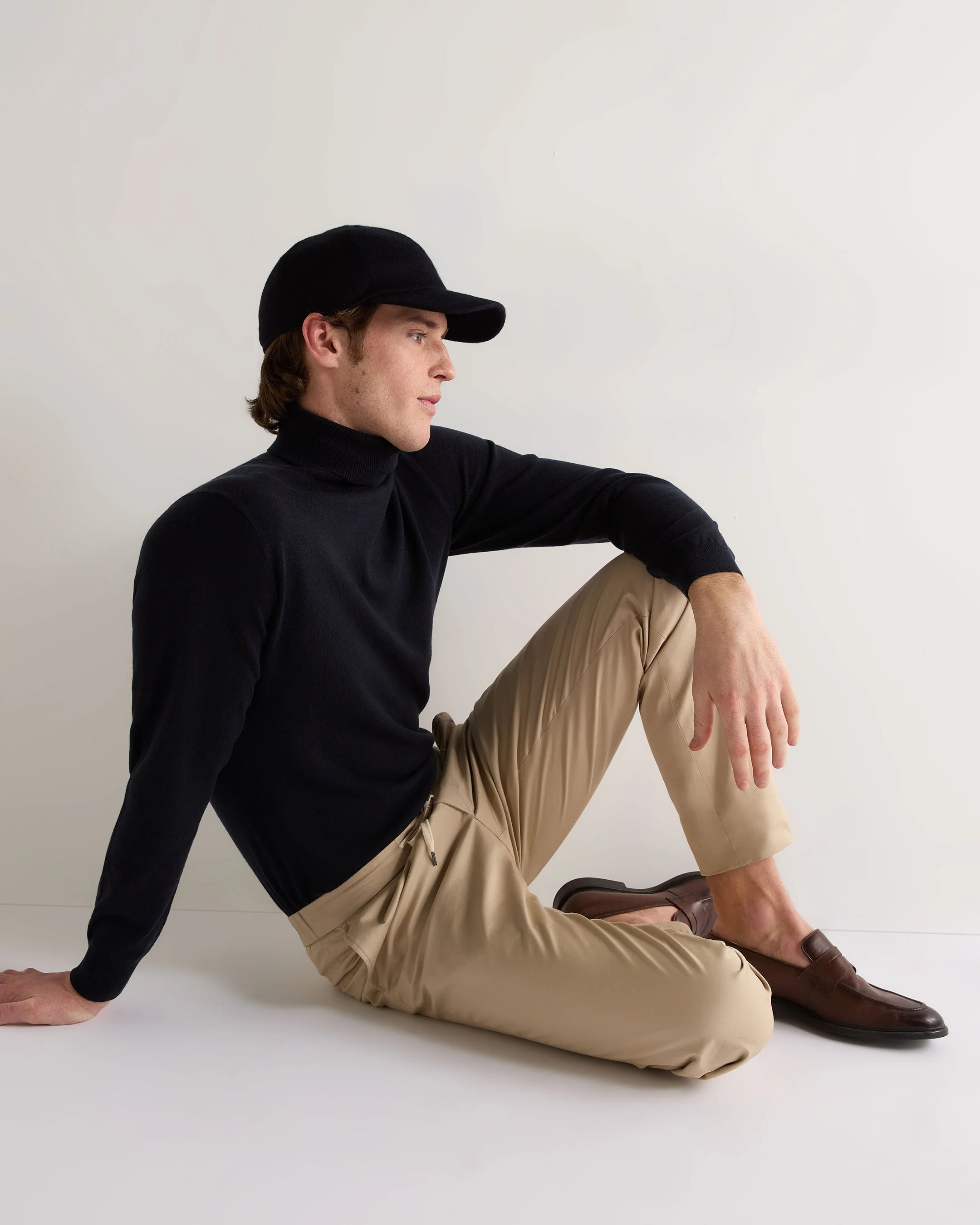 Men's Trafalgar Turtle Neck Cashmere Sweater Navy Blue - Image 6
