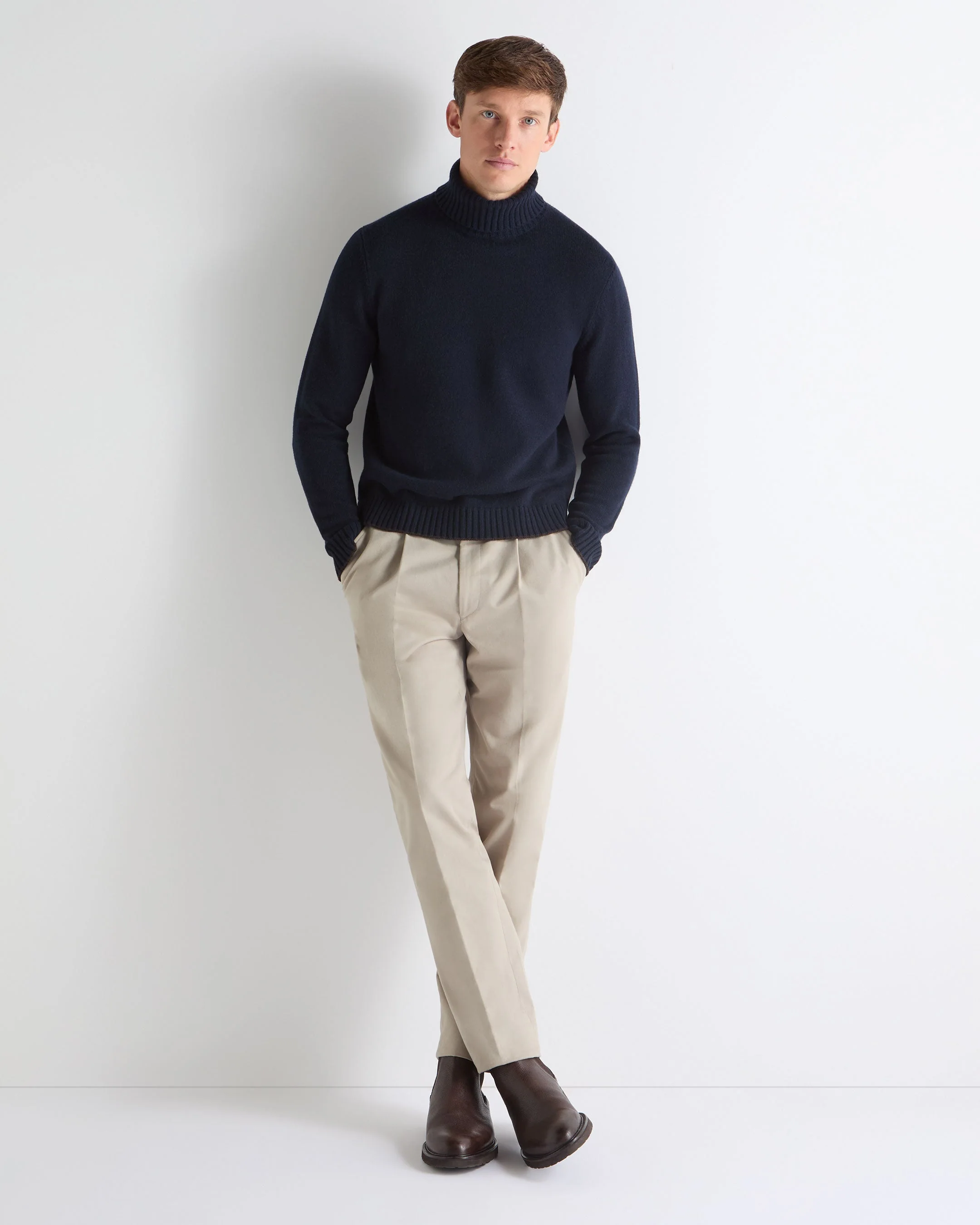 TUCCI CHUNKY TURTLE NECK Navy Blue - Image 3