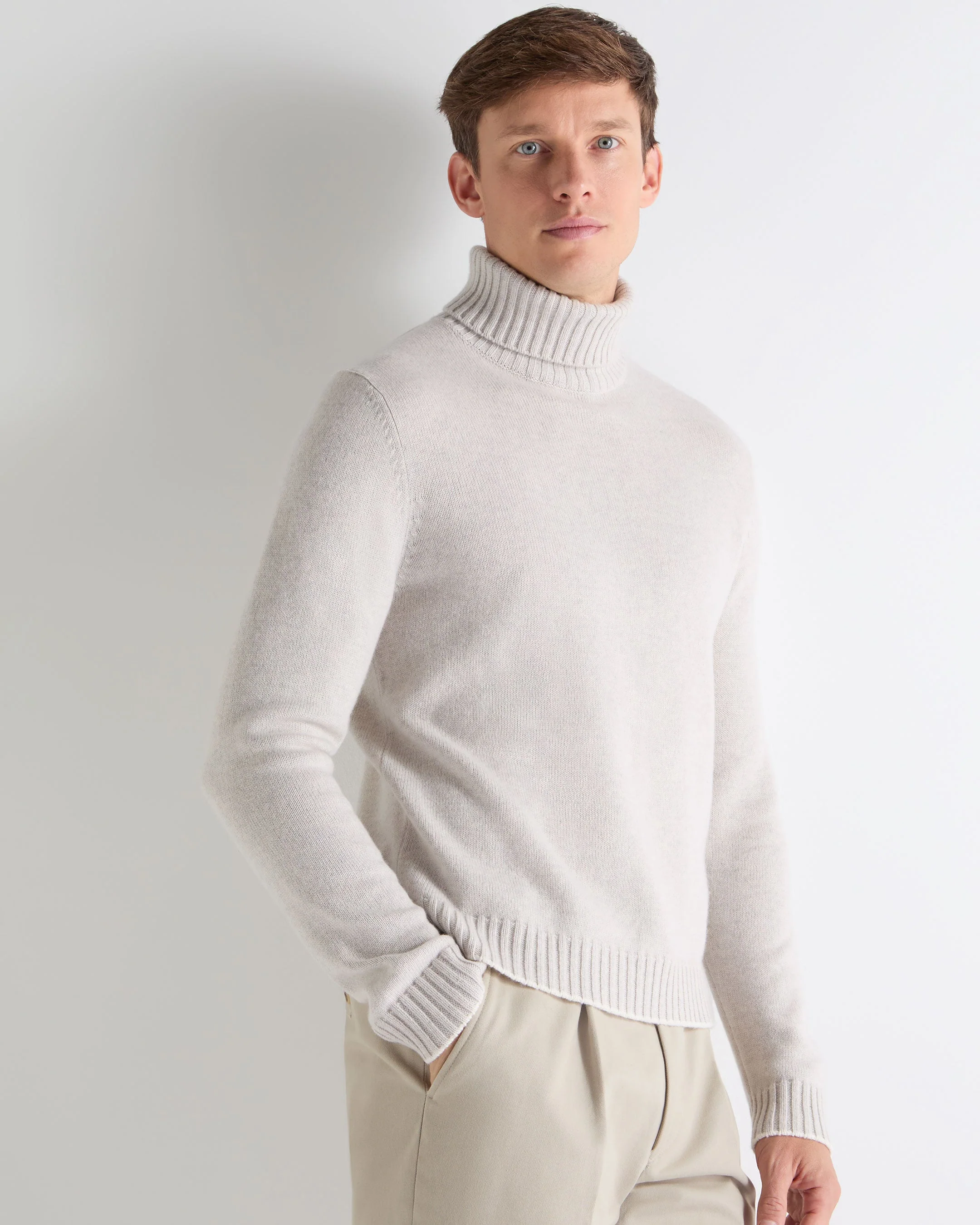 TUCCI CHUNKY TURTLE NECK Pebble Grey - Image 3