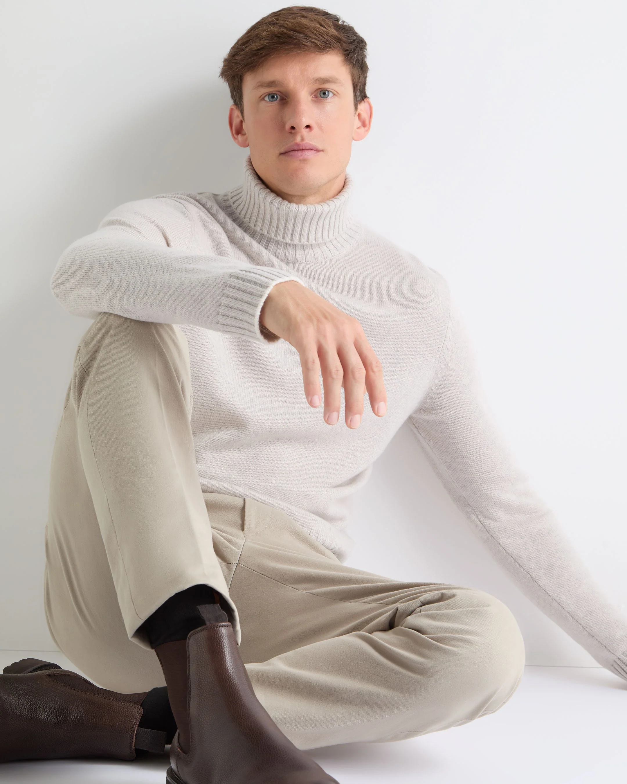 TUCCI CHUNKY TURTLE NECK Pebble Grey - Image 6