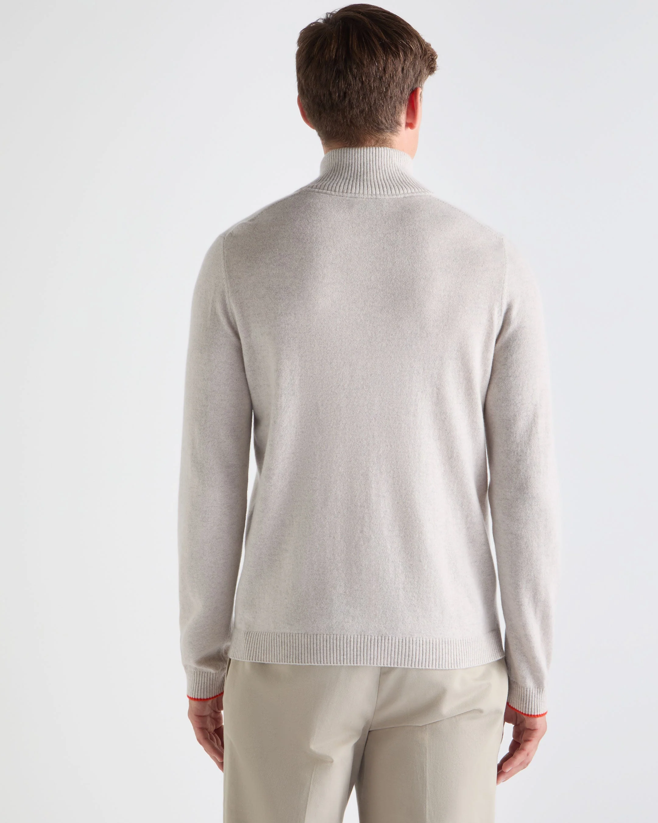 TUCCI HALF ZIP Pebble Grey - Image 5