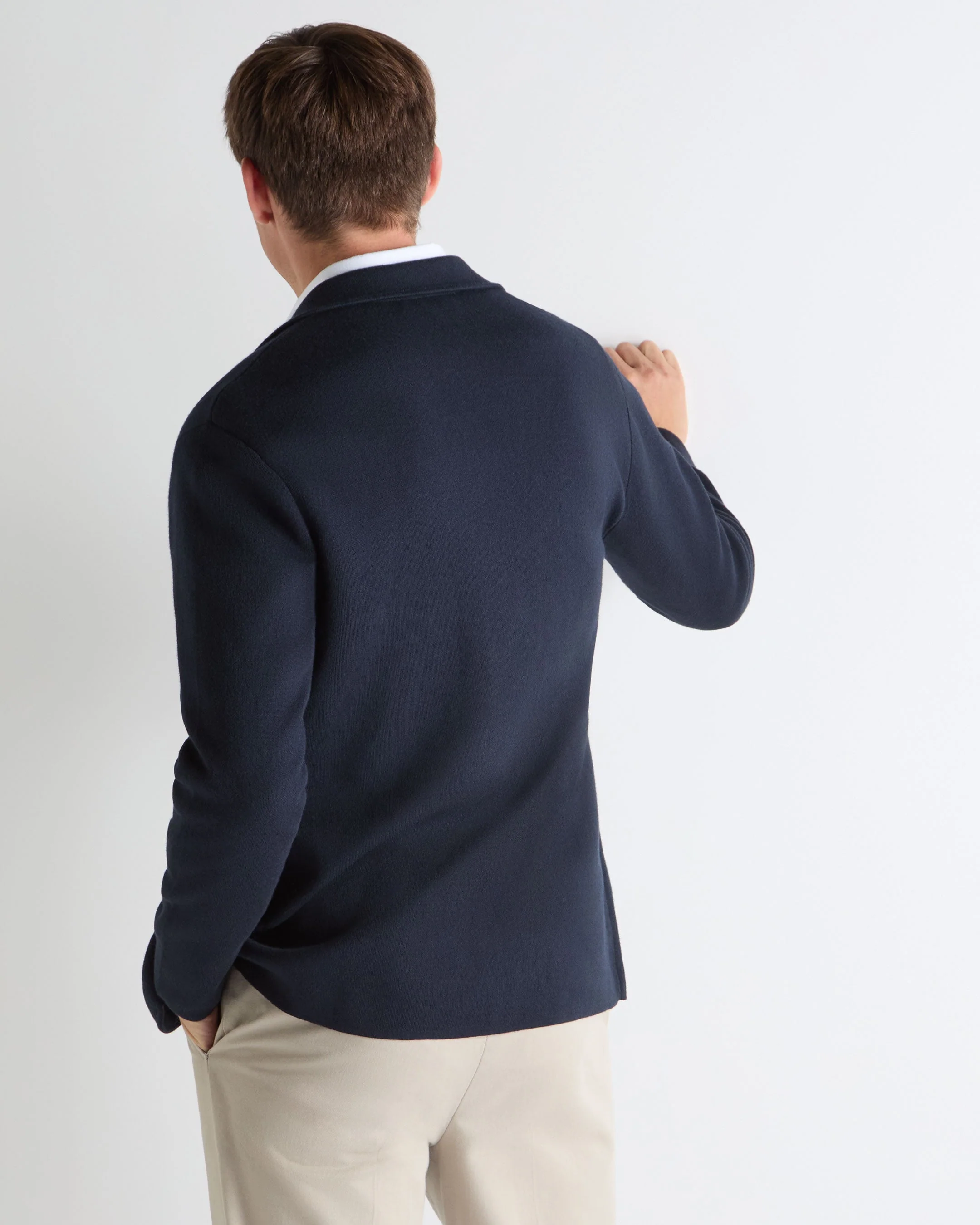 TUCCI KNITTED BLAZER Navy Blue - Image 5