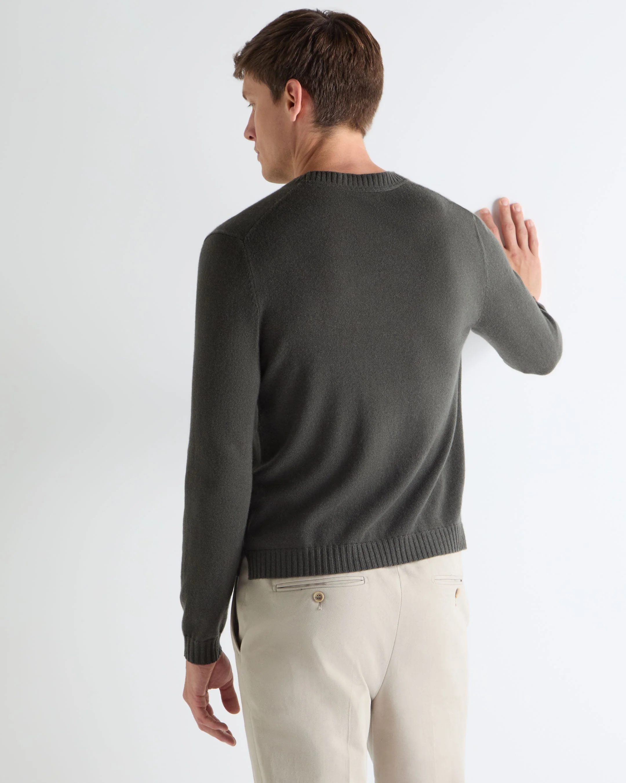 TUCCI ROUND NECK SWEATER Arabica Khaki Green - Image 5