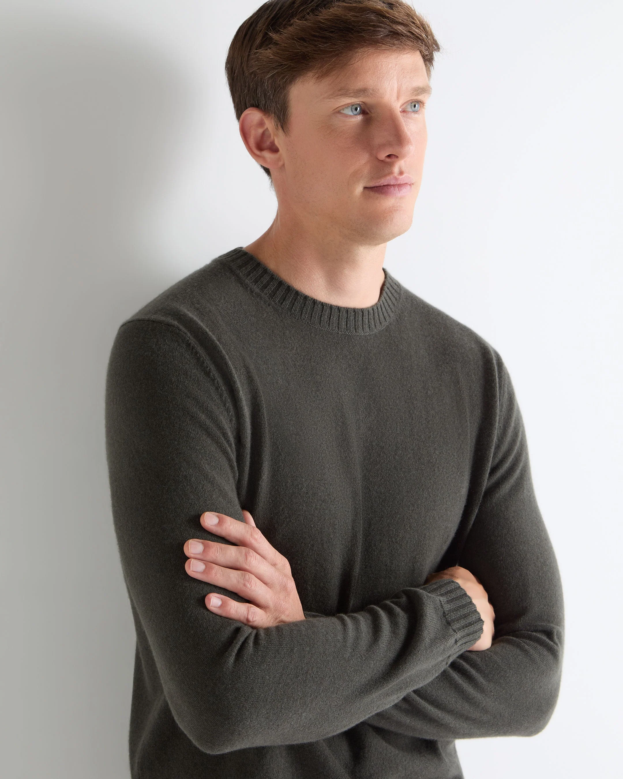 TUCCI ROUND NECK SWEATER Arabica Khaki Green - Image 6