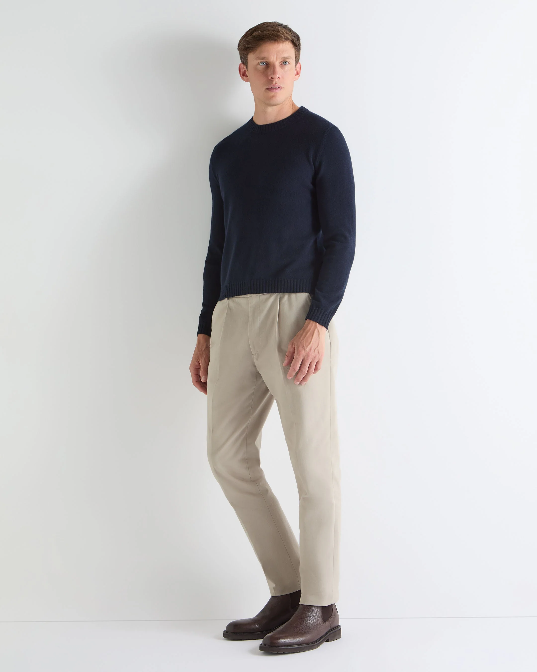 TUCCI ROUND NECK SWEATER Navy Blue - Image 3