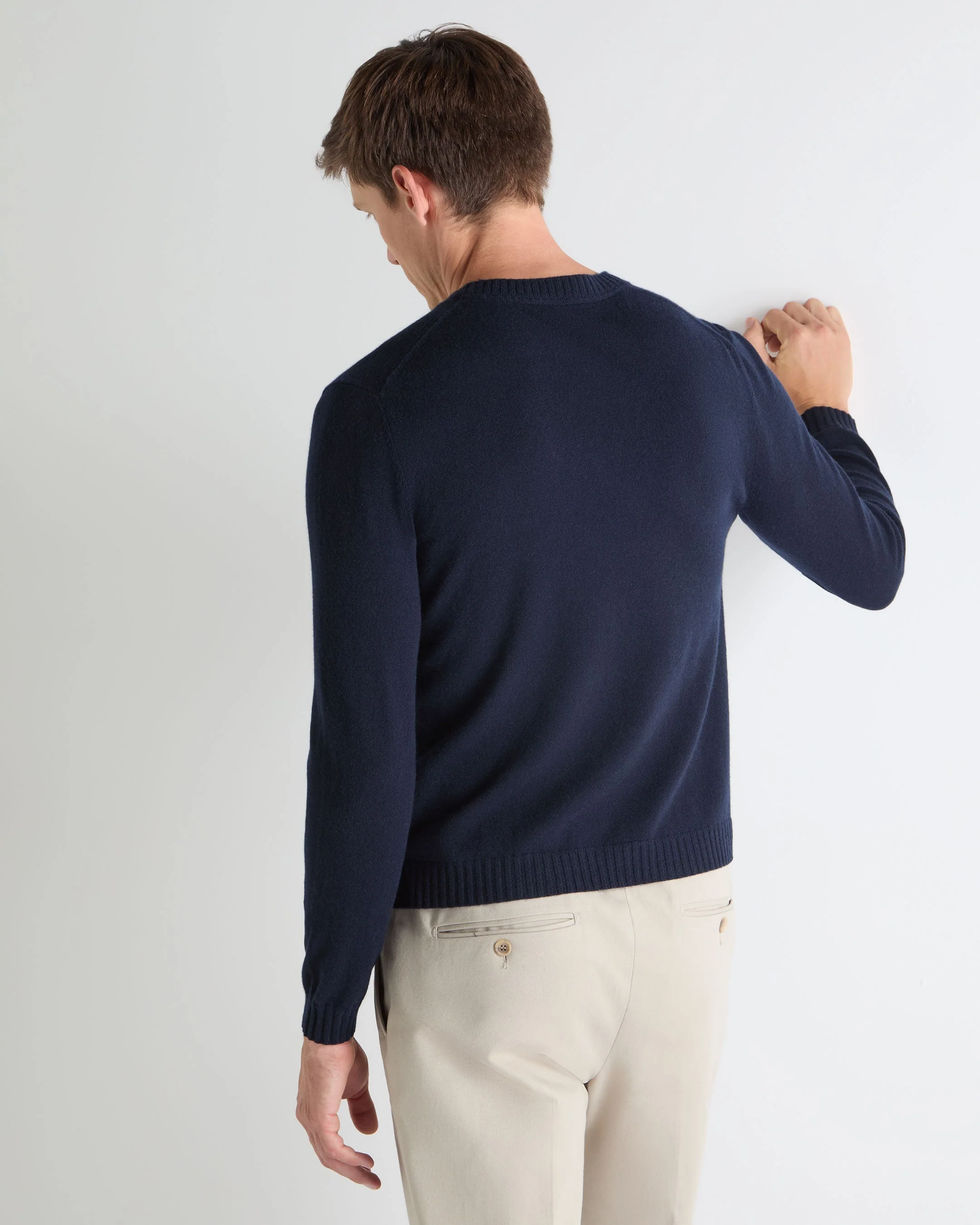 TUCCI ROUND NECK SWEATER Navy Blue - Image 4