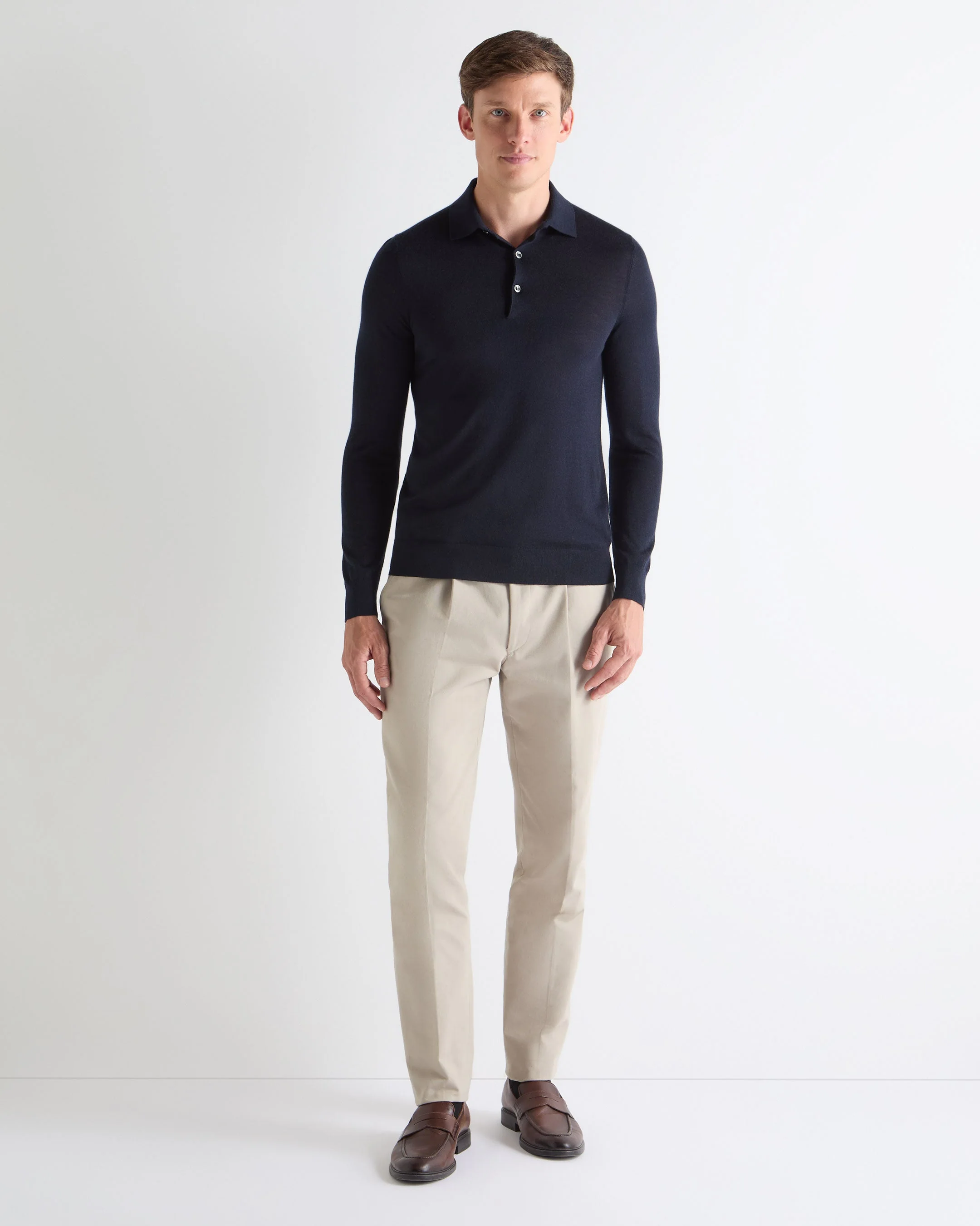 TUCCI SUPERFINE POLO SHIRT Navy Blue - Image 3