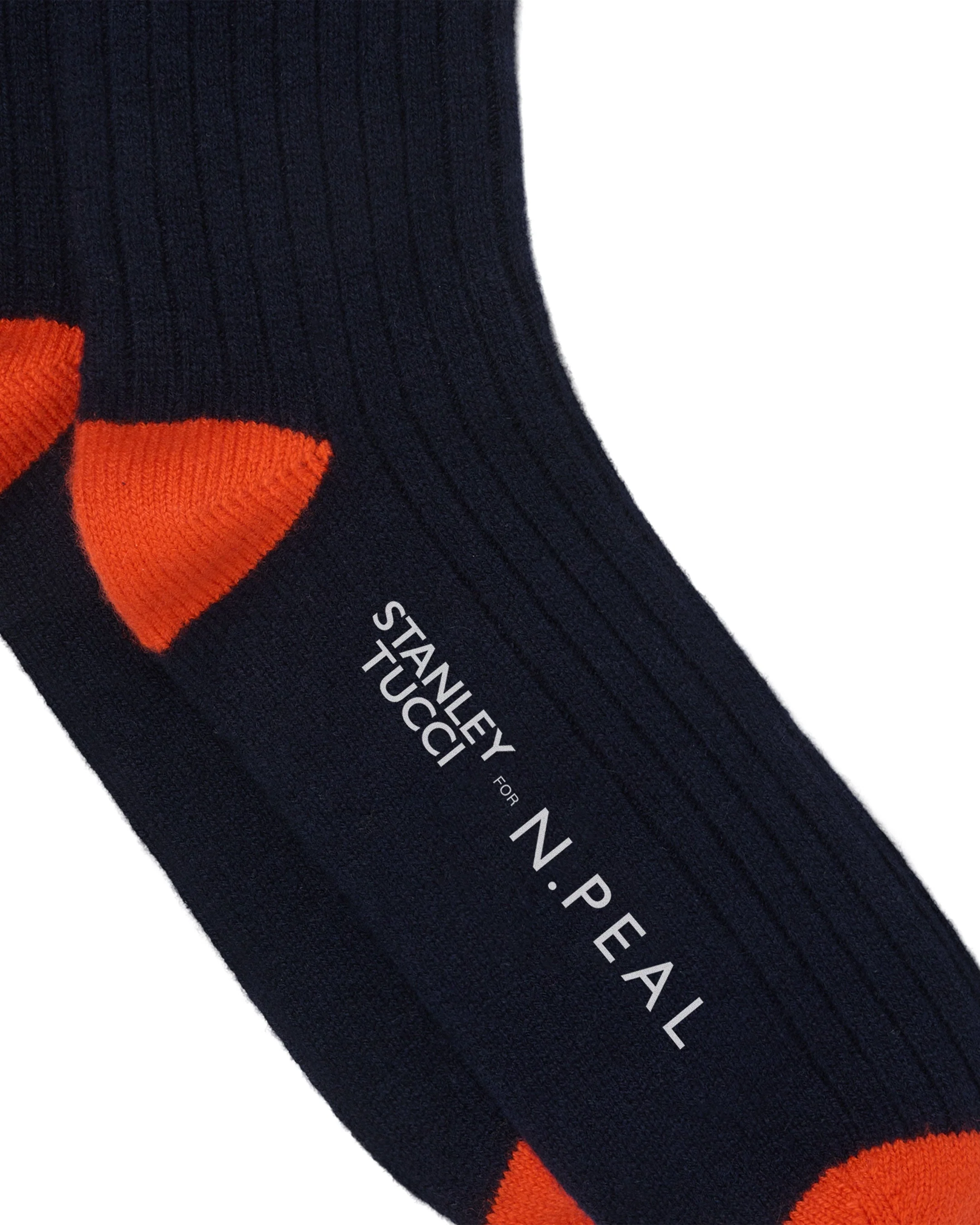 TUCCI TRAVEL SOCK Navy Blue + Tucci Orange - Image 2