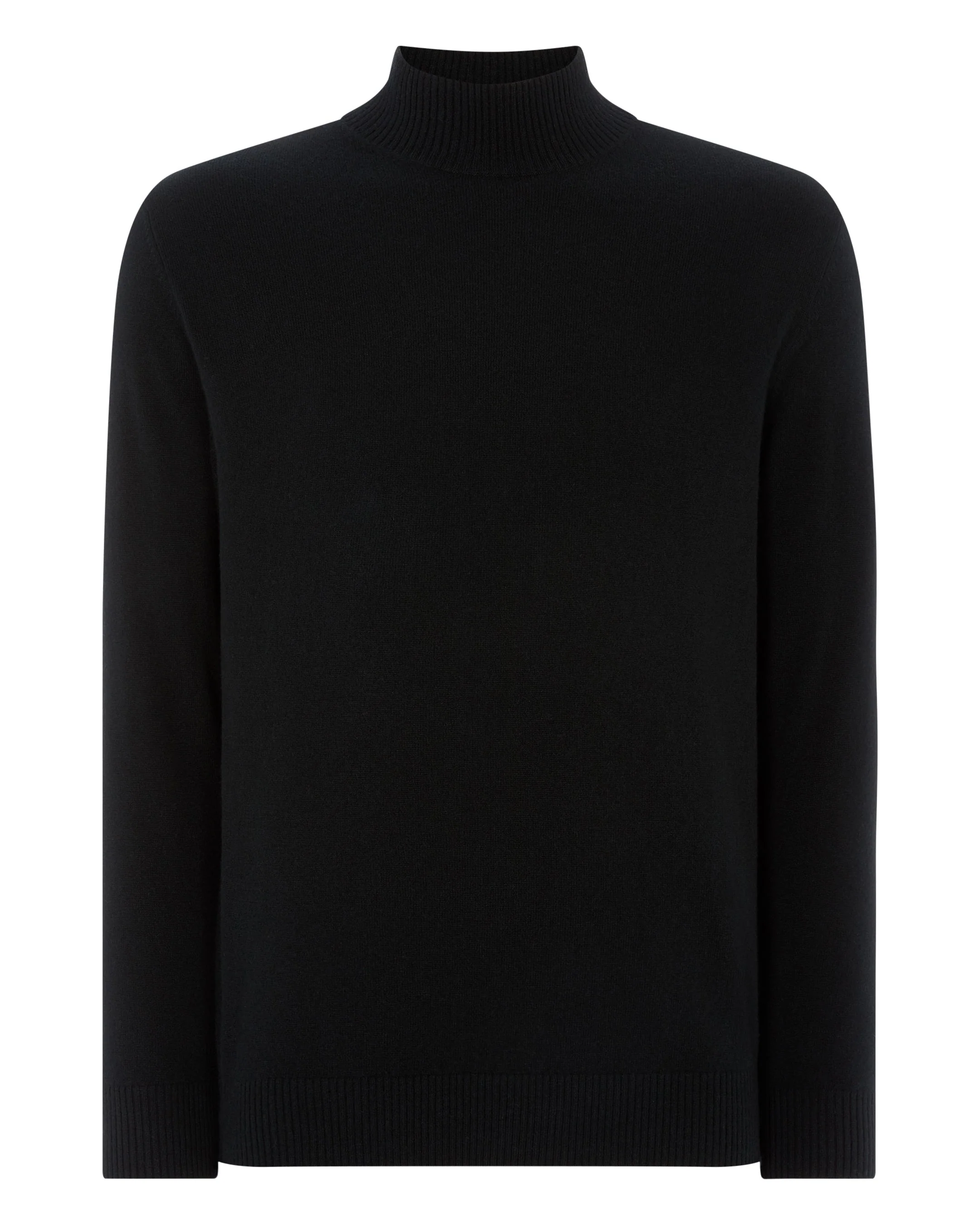 Men's Mayfair Turtle Neck Cashmere Sweater Black - Image 2