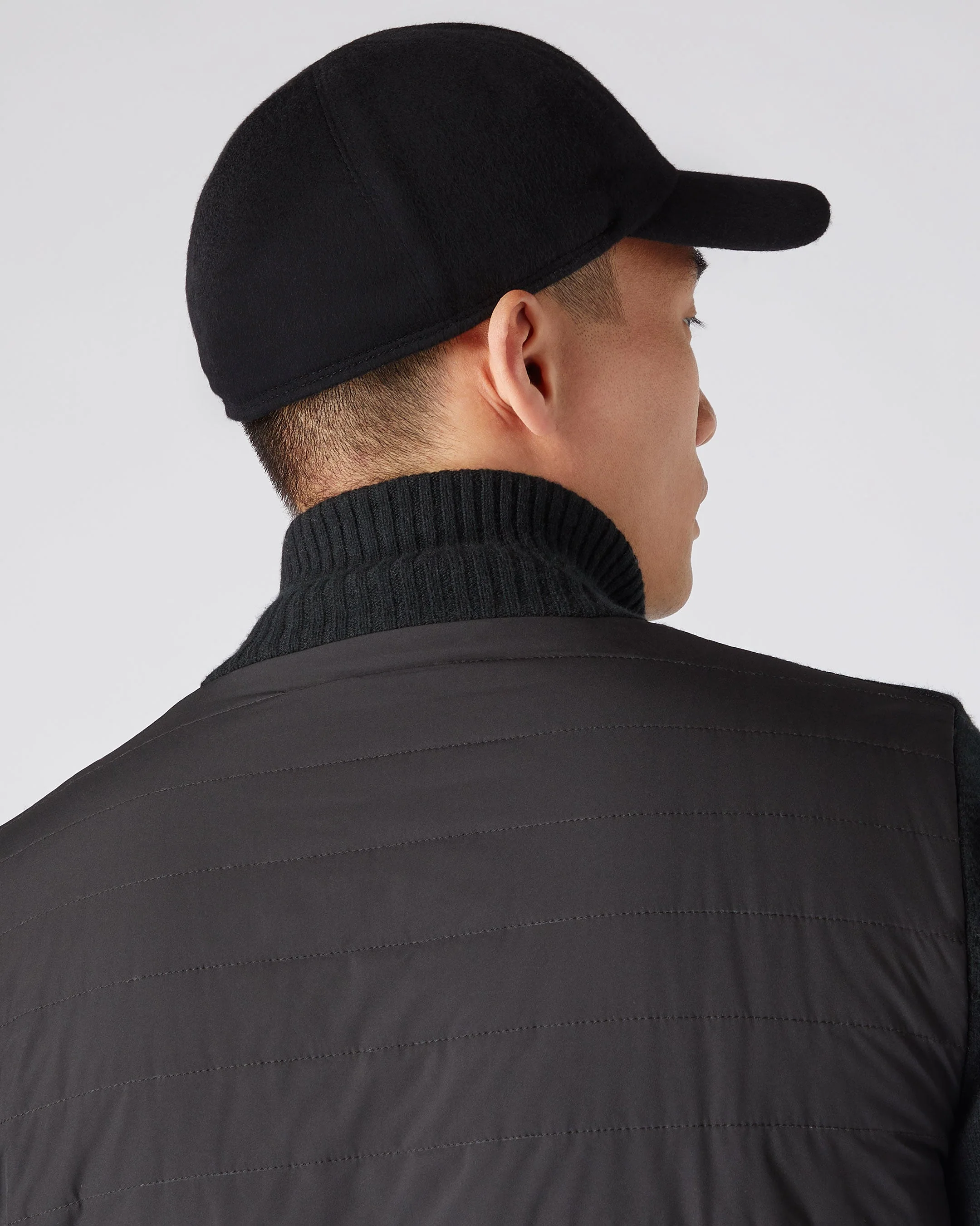 Unisex Cashmere Cap Black - Image 6