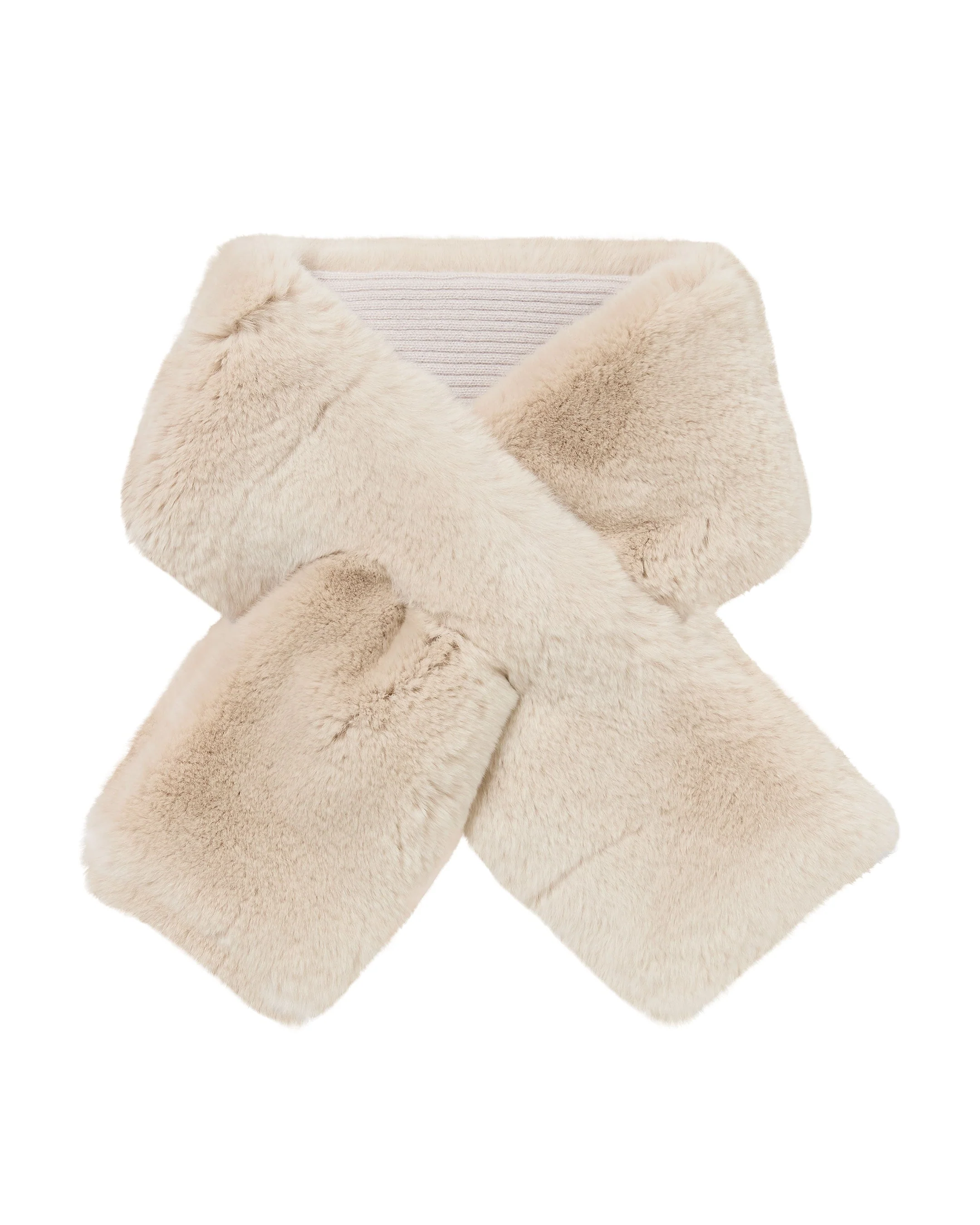 Unisex Fur Neckwarmer Snow Grey