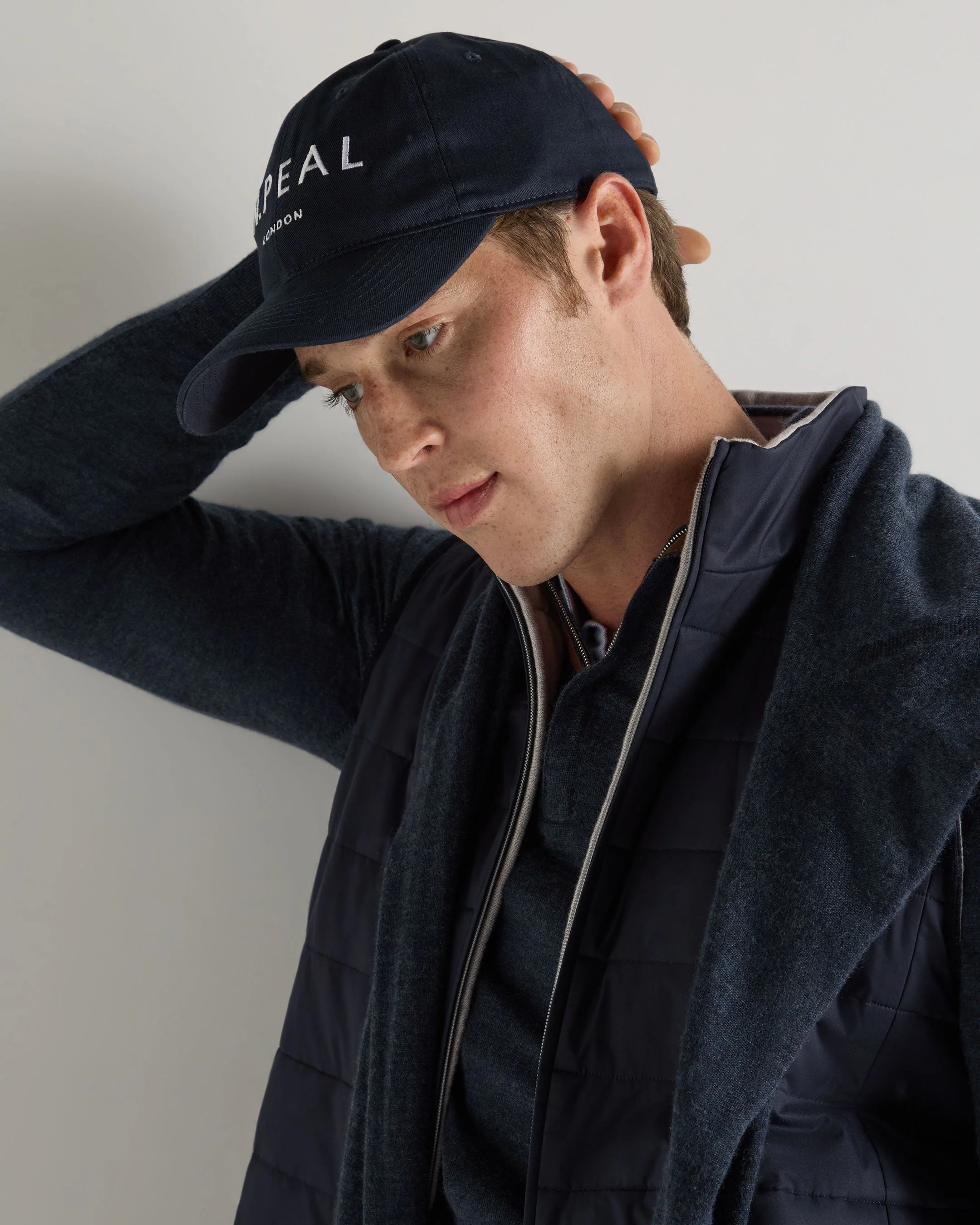 Unisex N.Peal Cotton Cap Navy Blue - Image 4