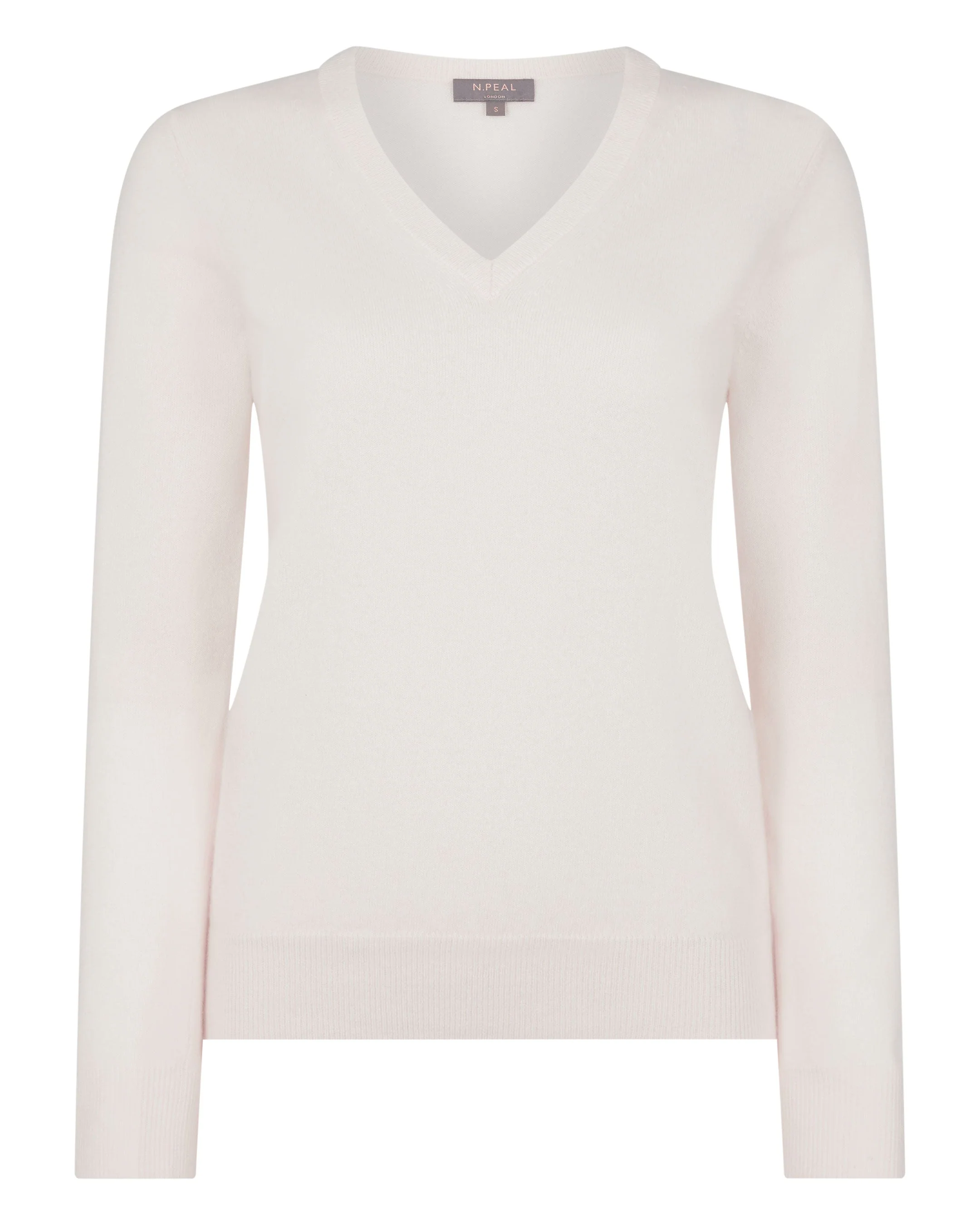 Women's Phoebe V Neck Cashmere Sweater New Ivory White - Image 2