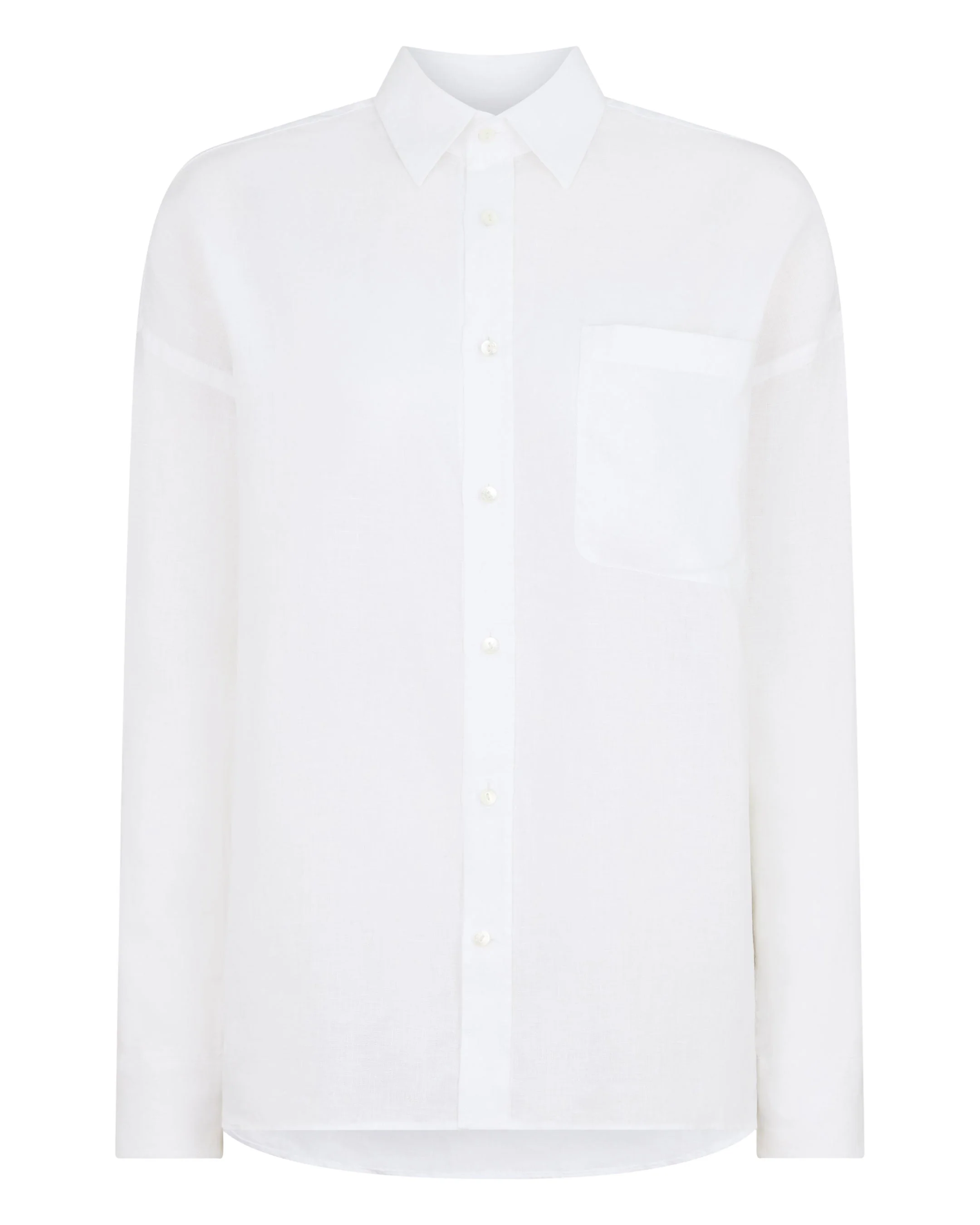 Women's Valencia Linen Shirt White - Image 2
