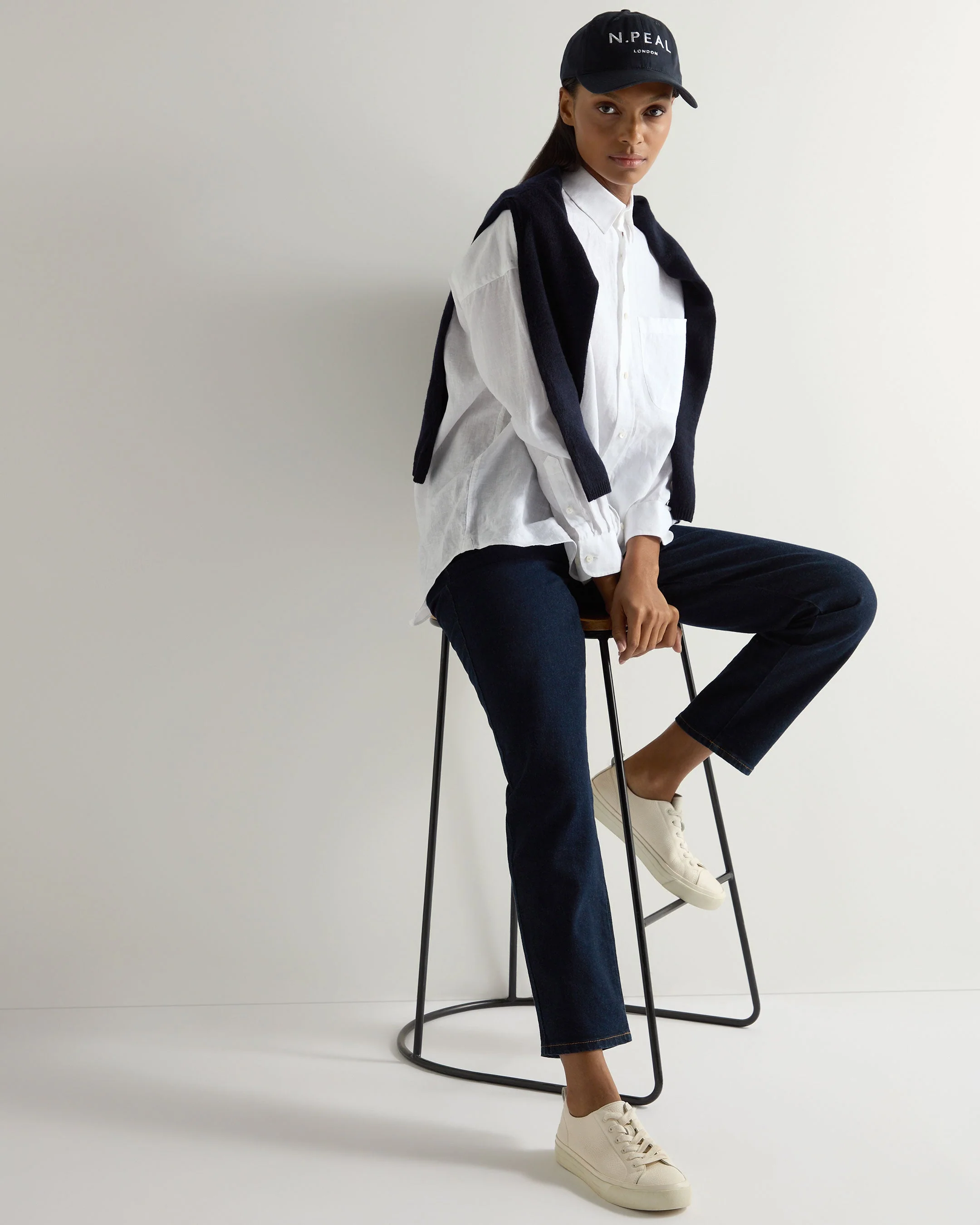 Women's Valencia Linen Shirt White - Image 3