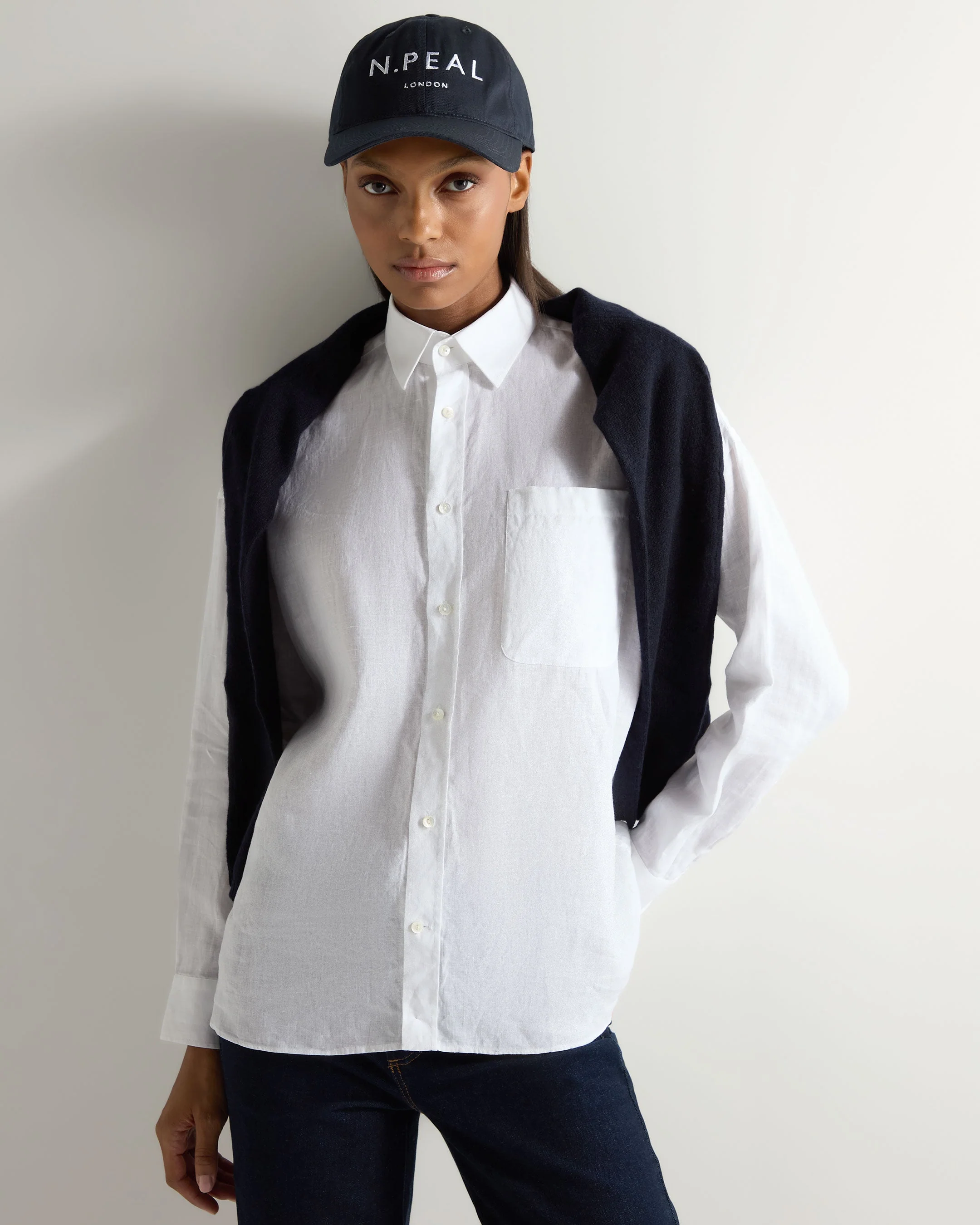Women's Valencia Linen Shirt White - Image 6