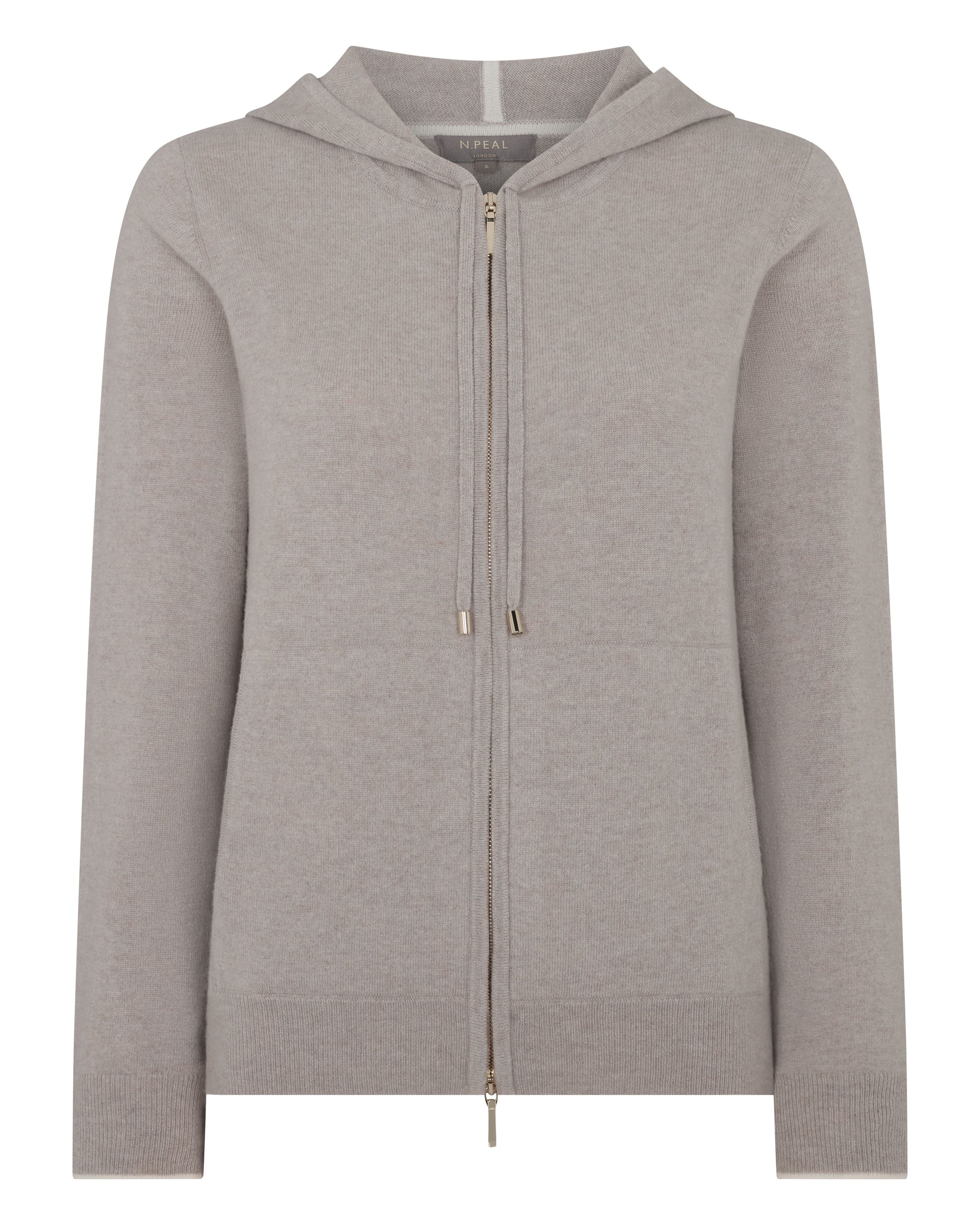Women's Ada Cashmere Hoodie Oat Grey - Image 2