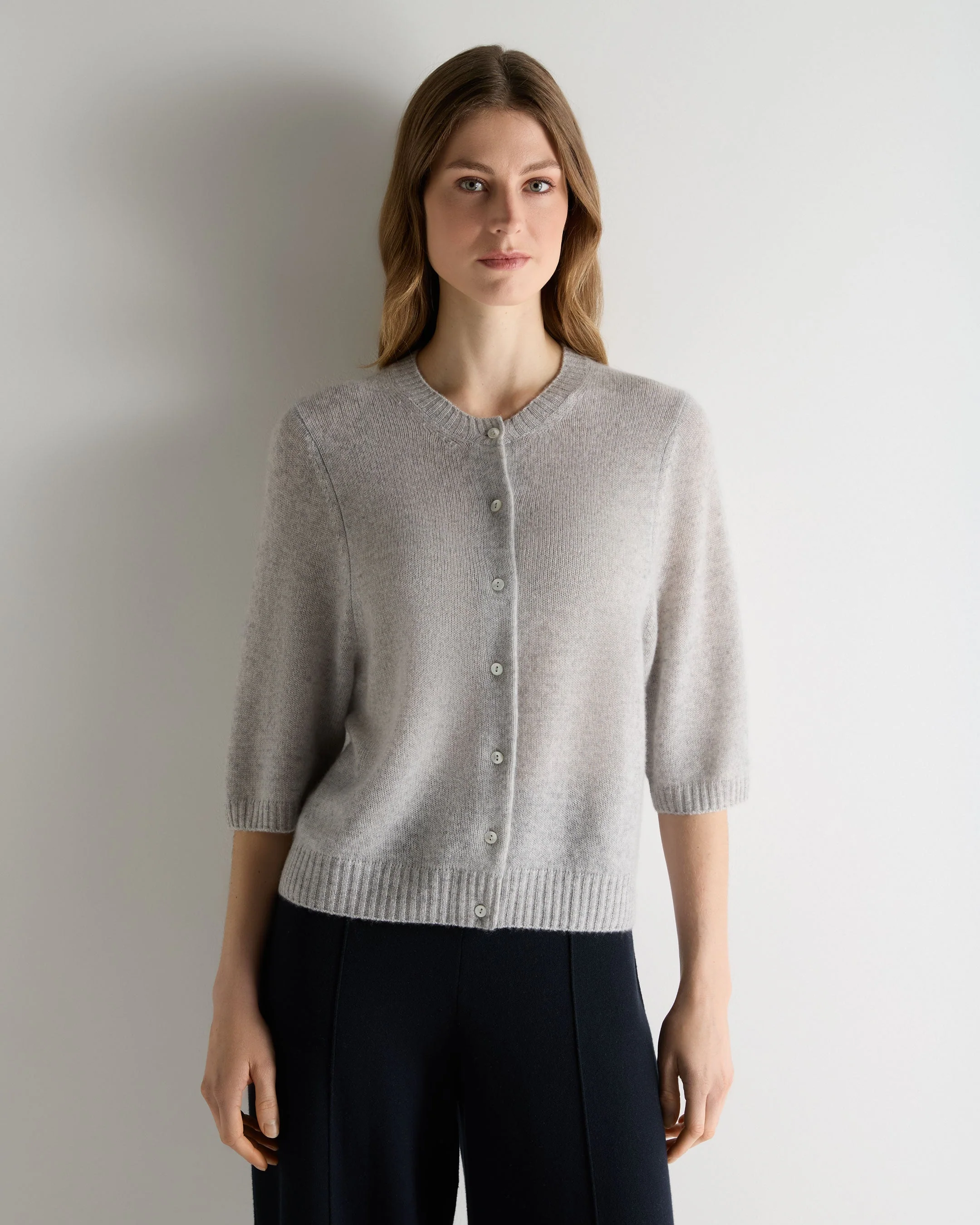 Women's Air Cashmere Cardigan Fumo Grey