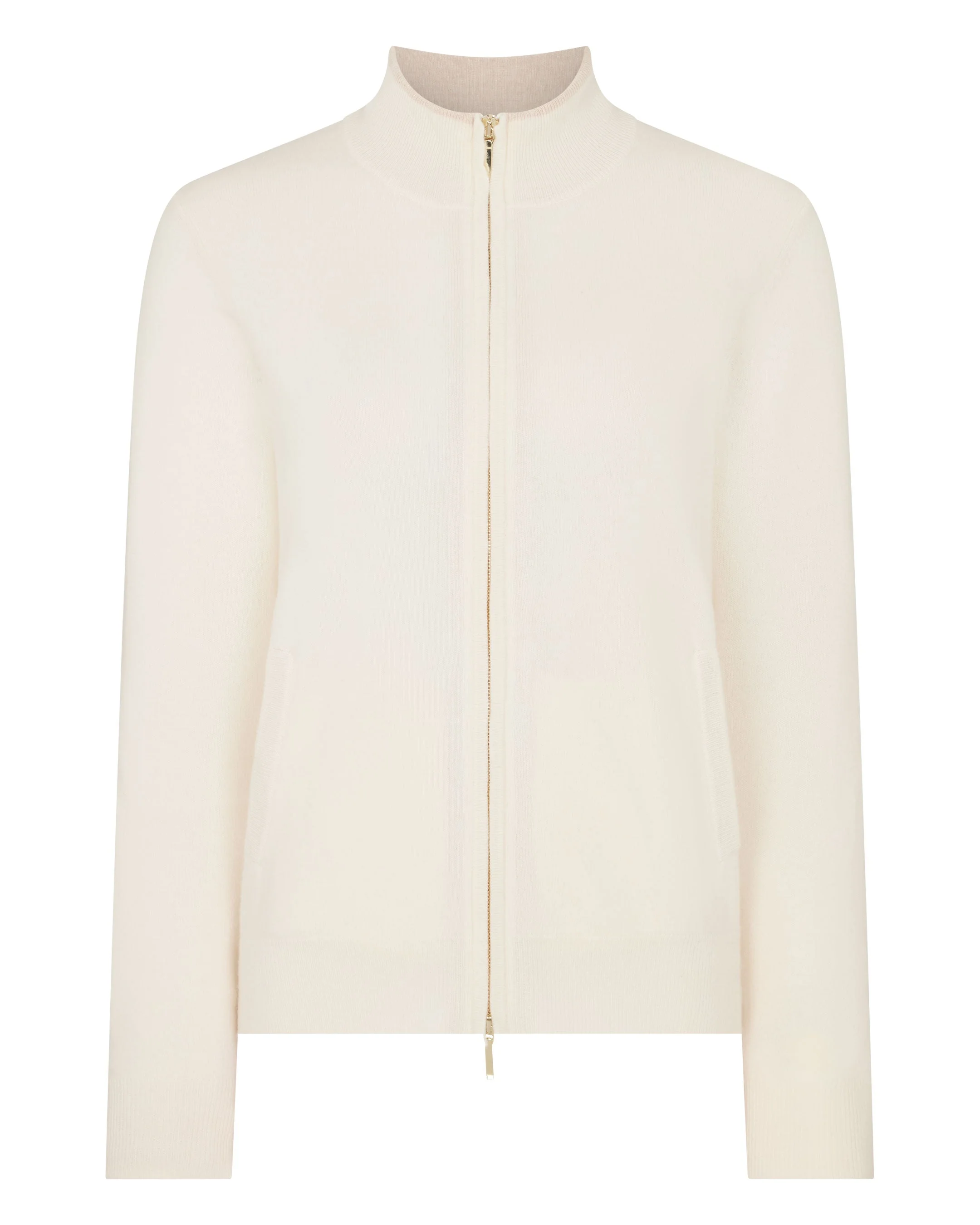 Women's Alisa Full Zip Cashmere Cardigan New Ivory White - Image 2