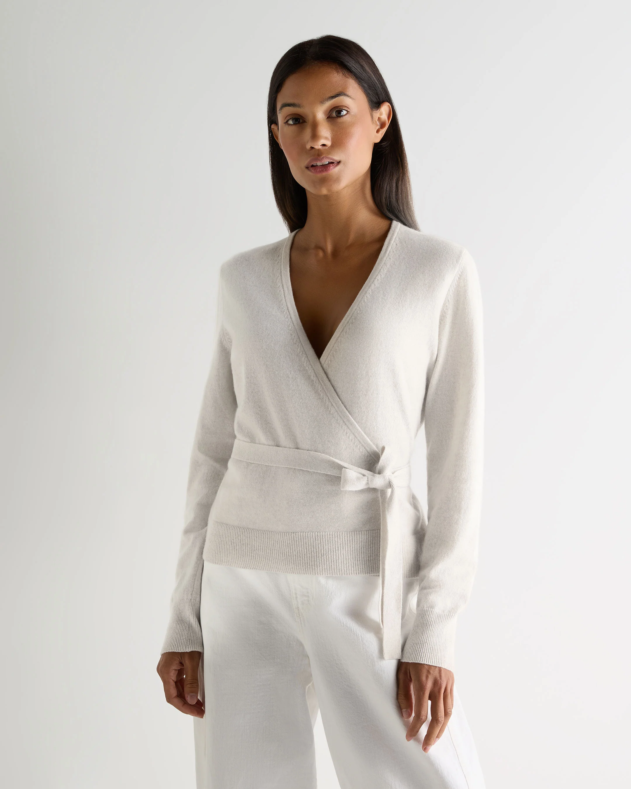 Women's Arabella Wrap Cardigan New Ivory White - Image 3