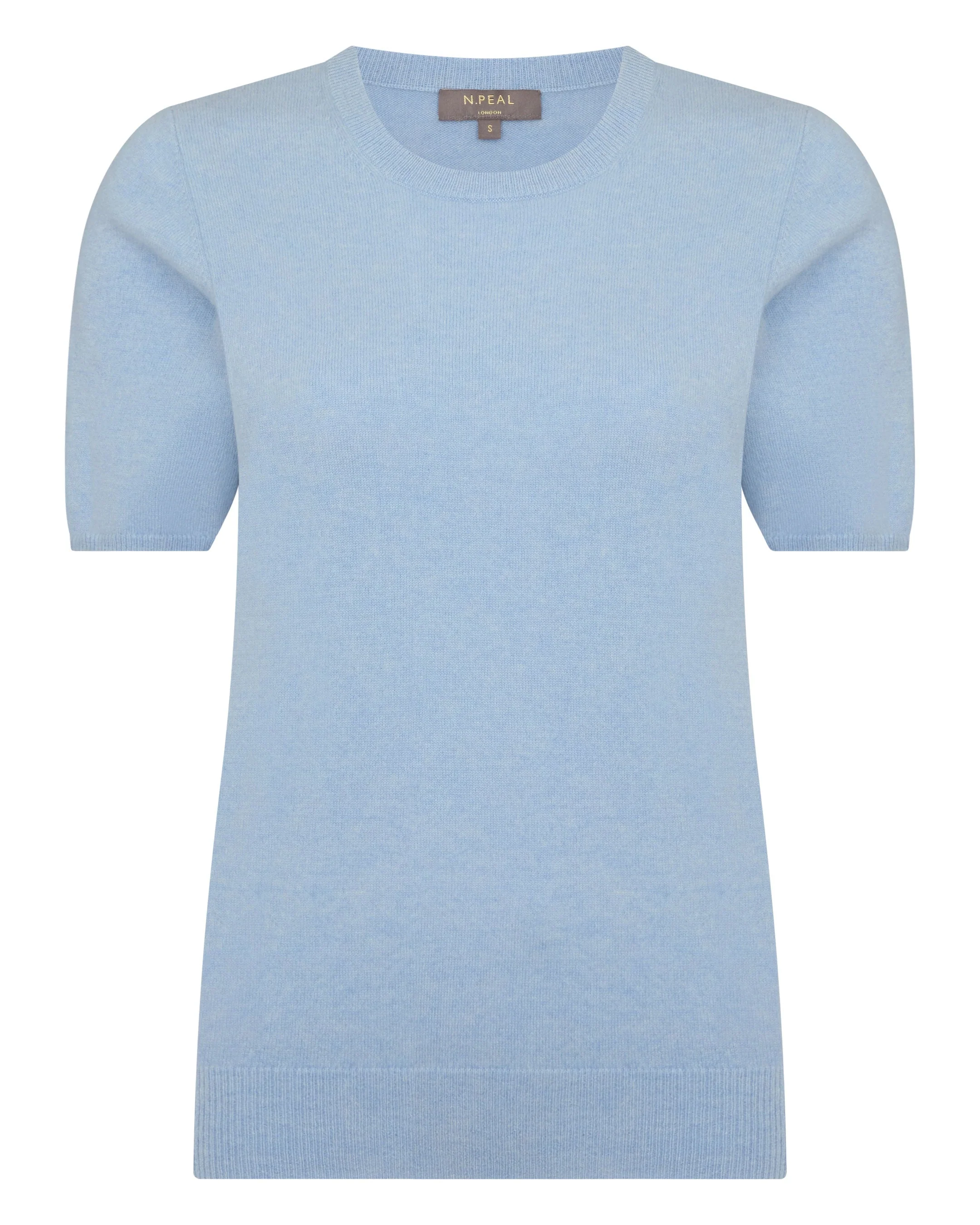 Women's Milly Classic Cashmere T-Shirt Sea Mist Blue - Image 2