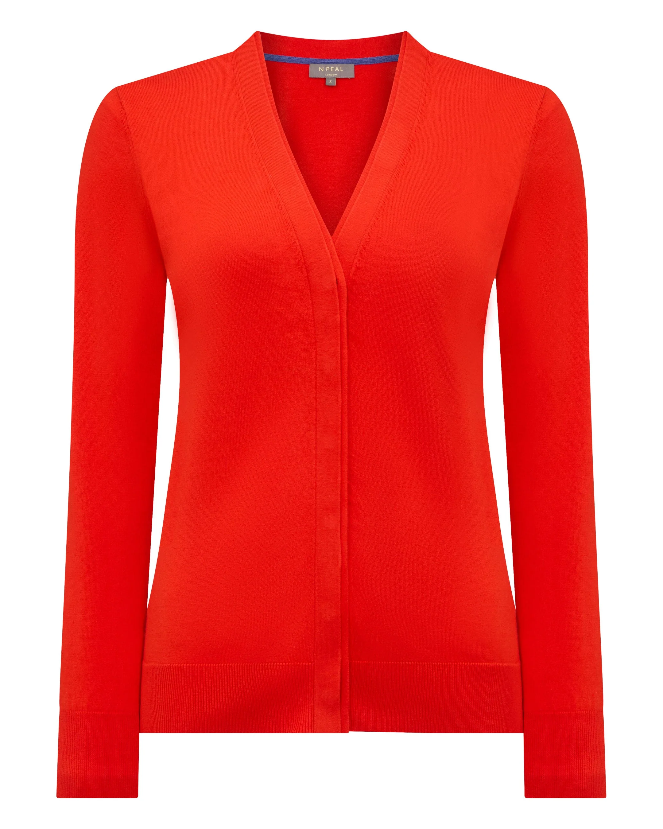 Women's Cotton Cashmere Cardigan Tomato Red - Image 2