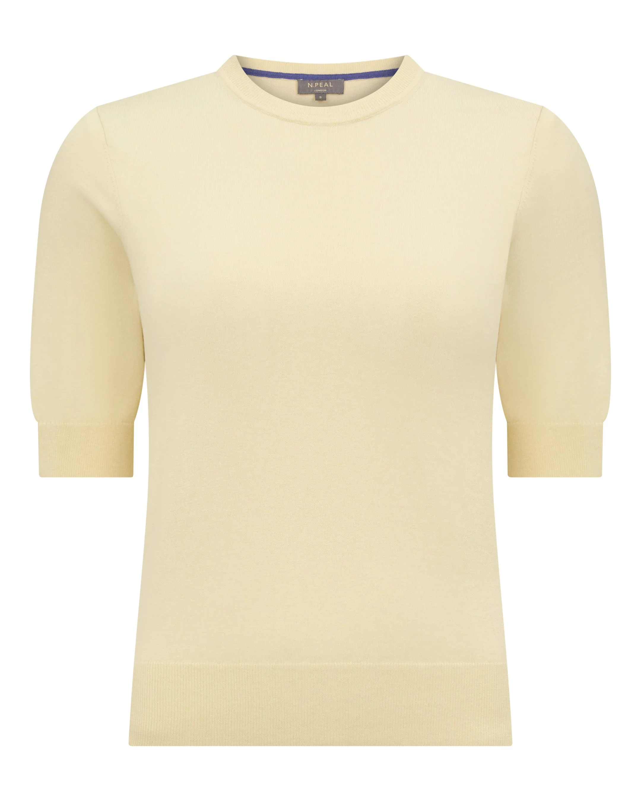 Women's Cotton Cashmere T-Shirt Lemon Yellow - Image 2
