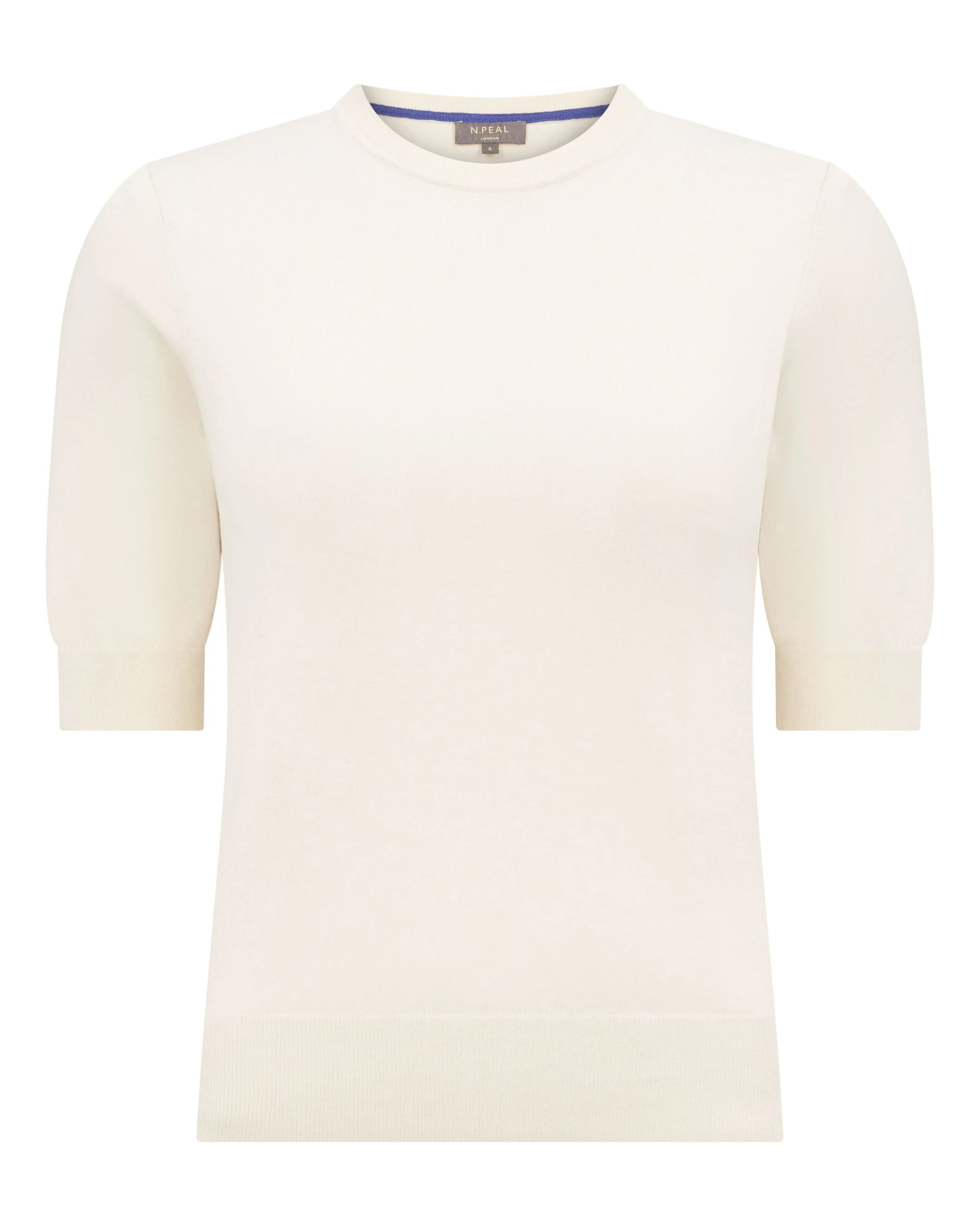 Women's Cotton Cashmere T-Shirt New Ivory White - Image 2