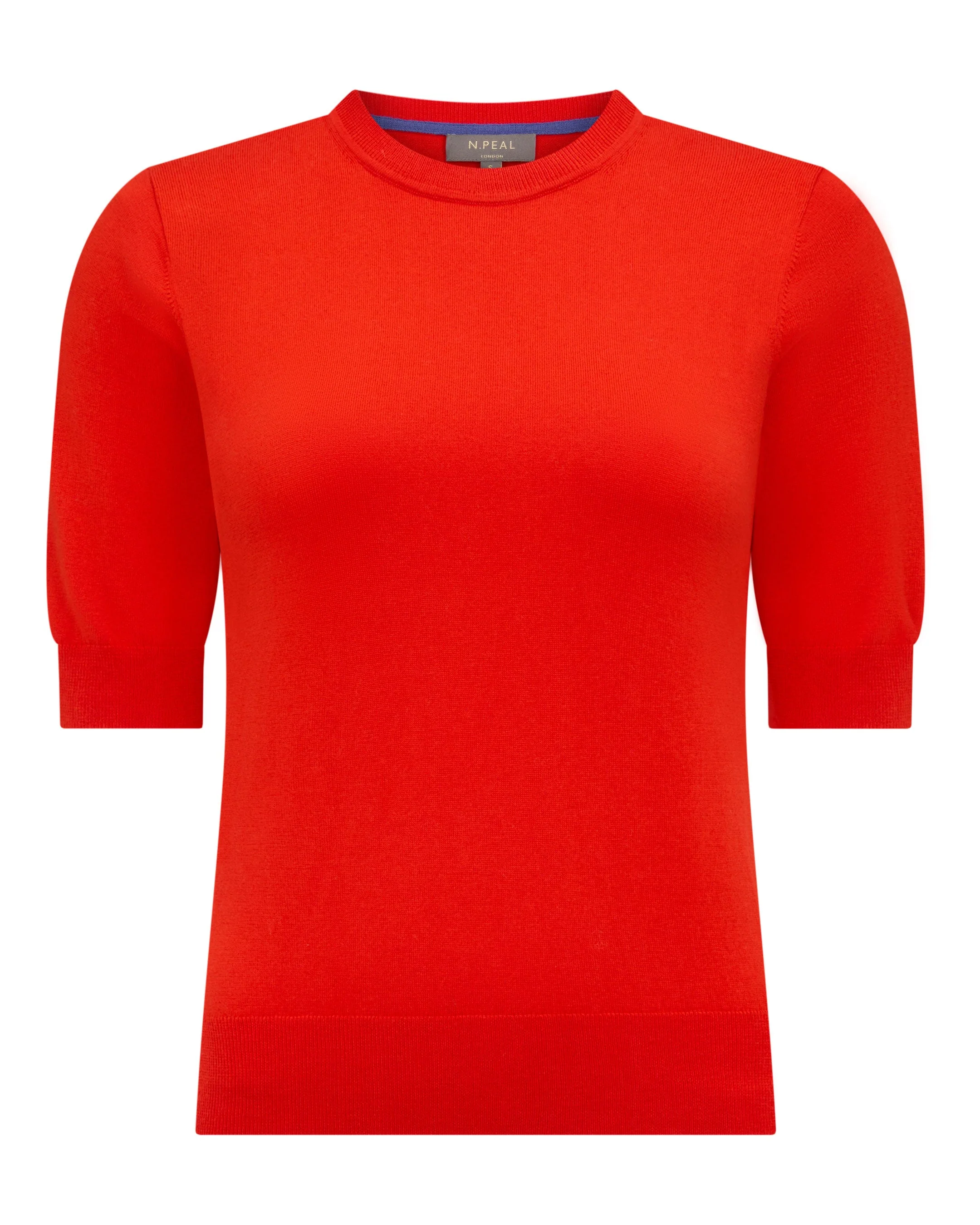 Women's Cotton Cashmere T-Shirt Tomato Red - Image 2