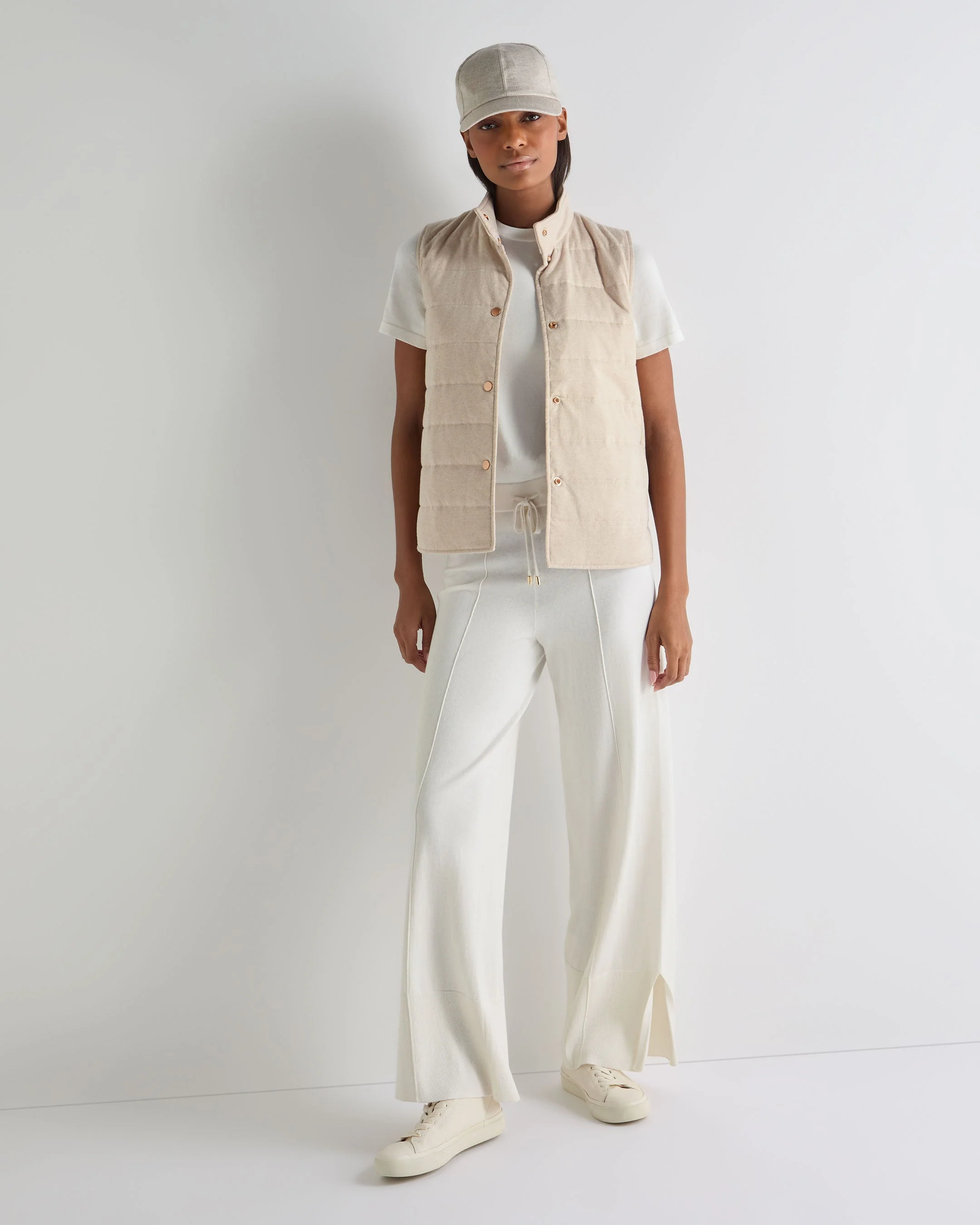Women's Cotton Cashmere Pant New Ivory White - Image 3