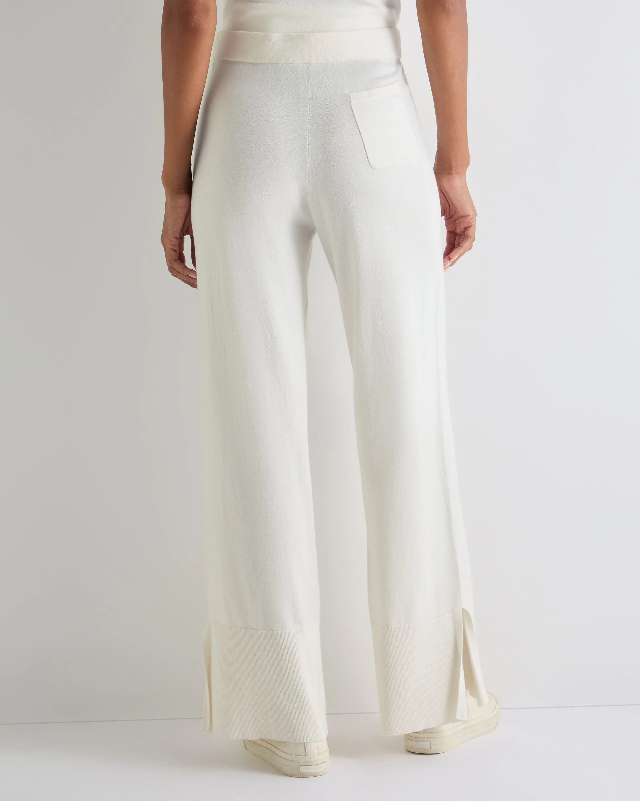 Women's Cotton Cashmere Pant New Ivory White - Image 4