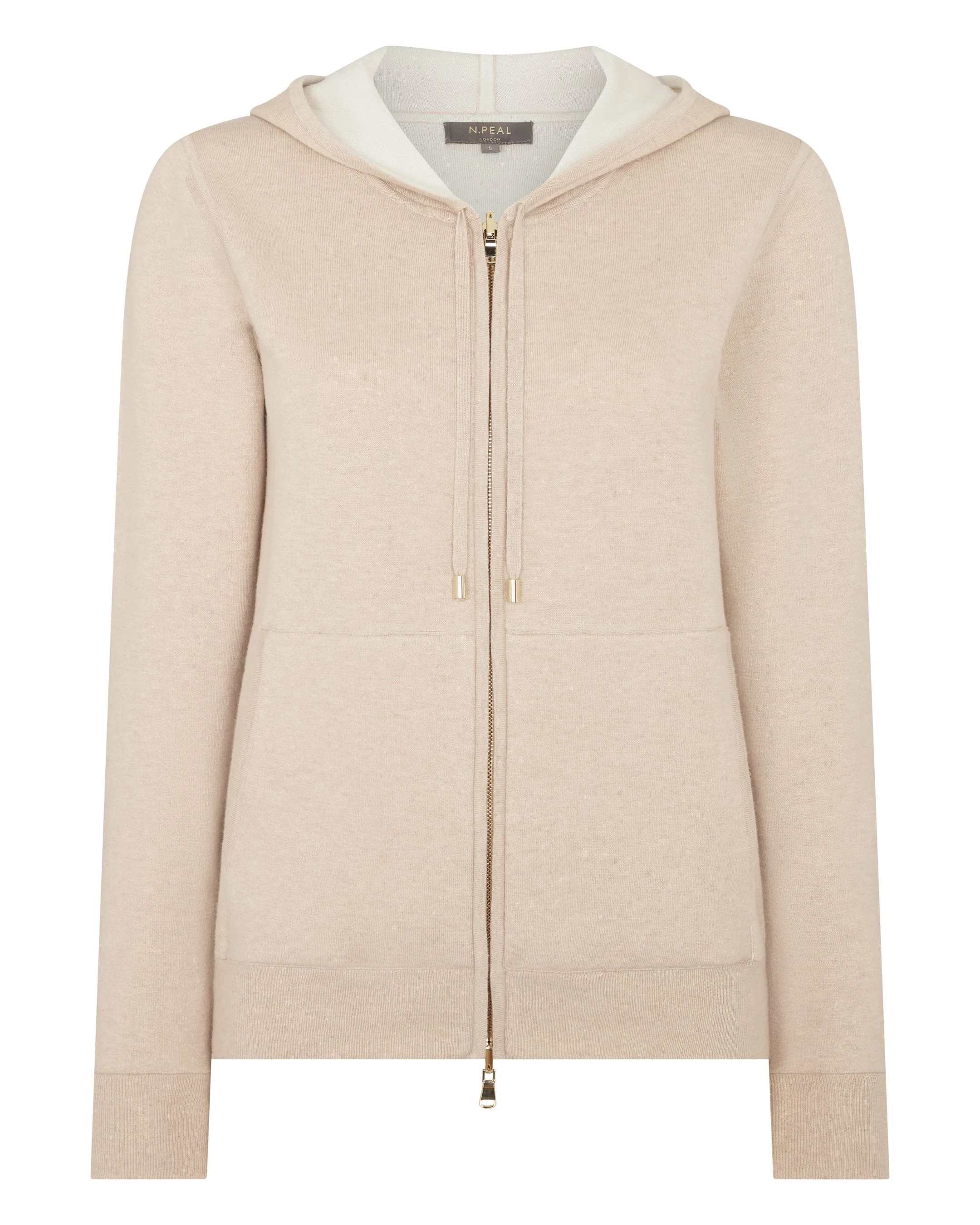 Women's Double Faced Cotton Blend Hoodie Sandstone Brown - Image 2