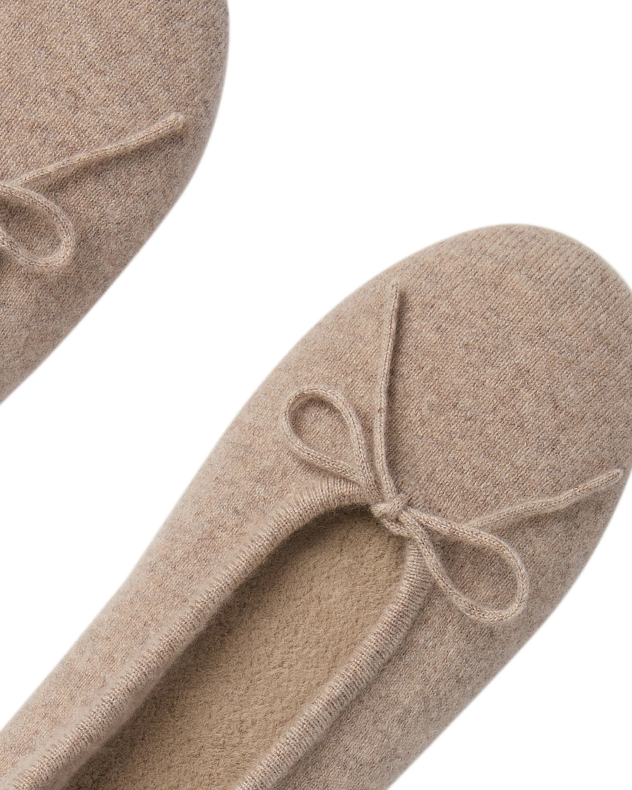 Women's Fur Lined Cashmere Slippers Oatmeal Brown - Image 2