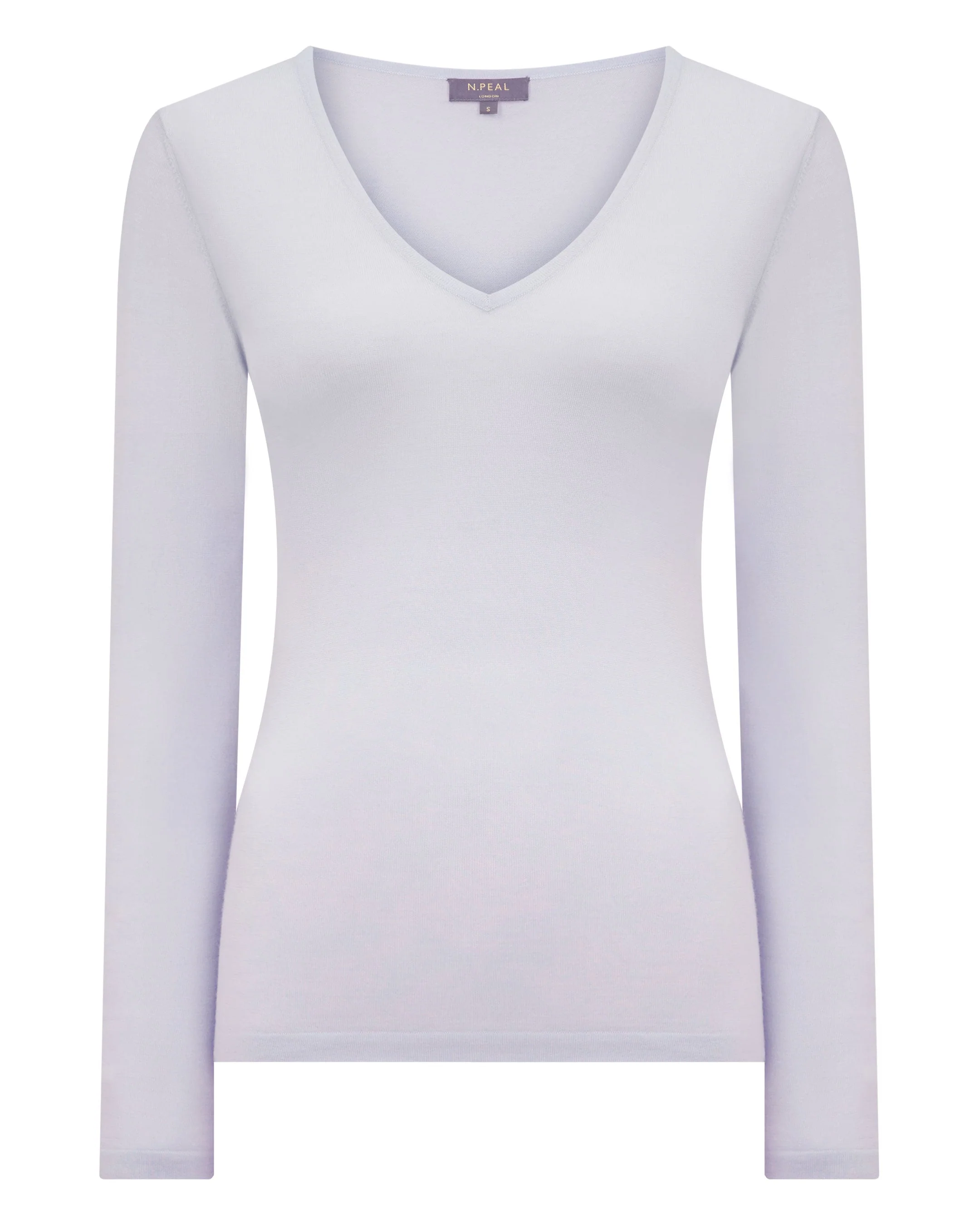Women's Imogen Superfine Cashmere V Neck Sweater Lavender Purple - Image 2