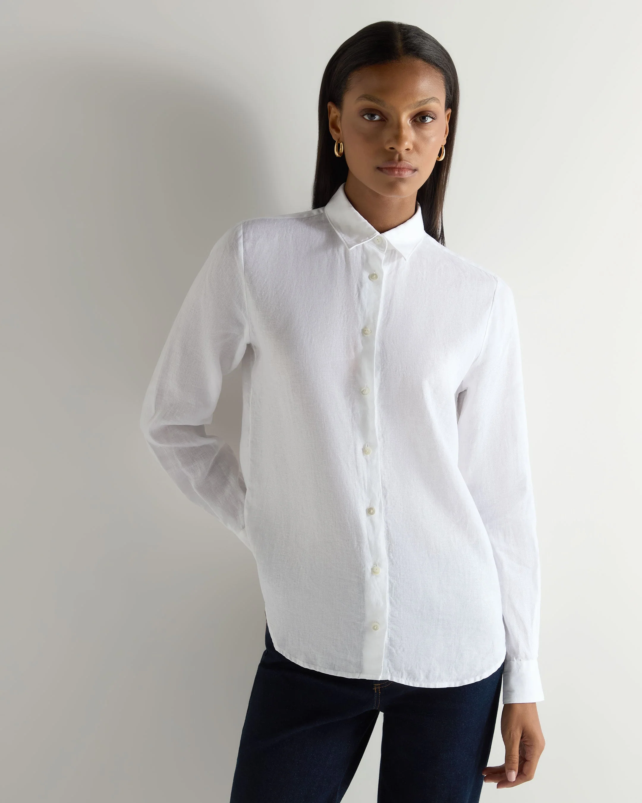 Women's Rochelle Linen Shirt White