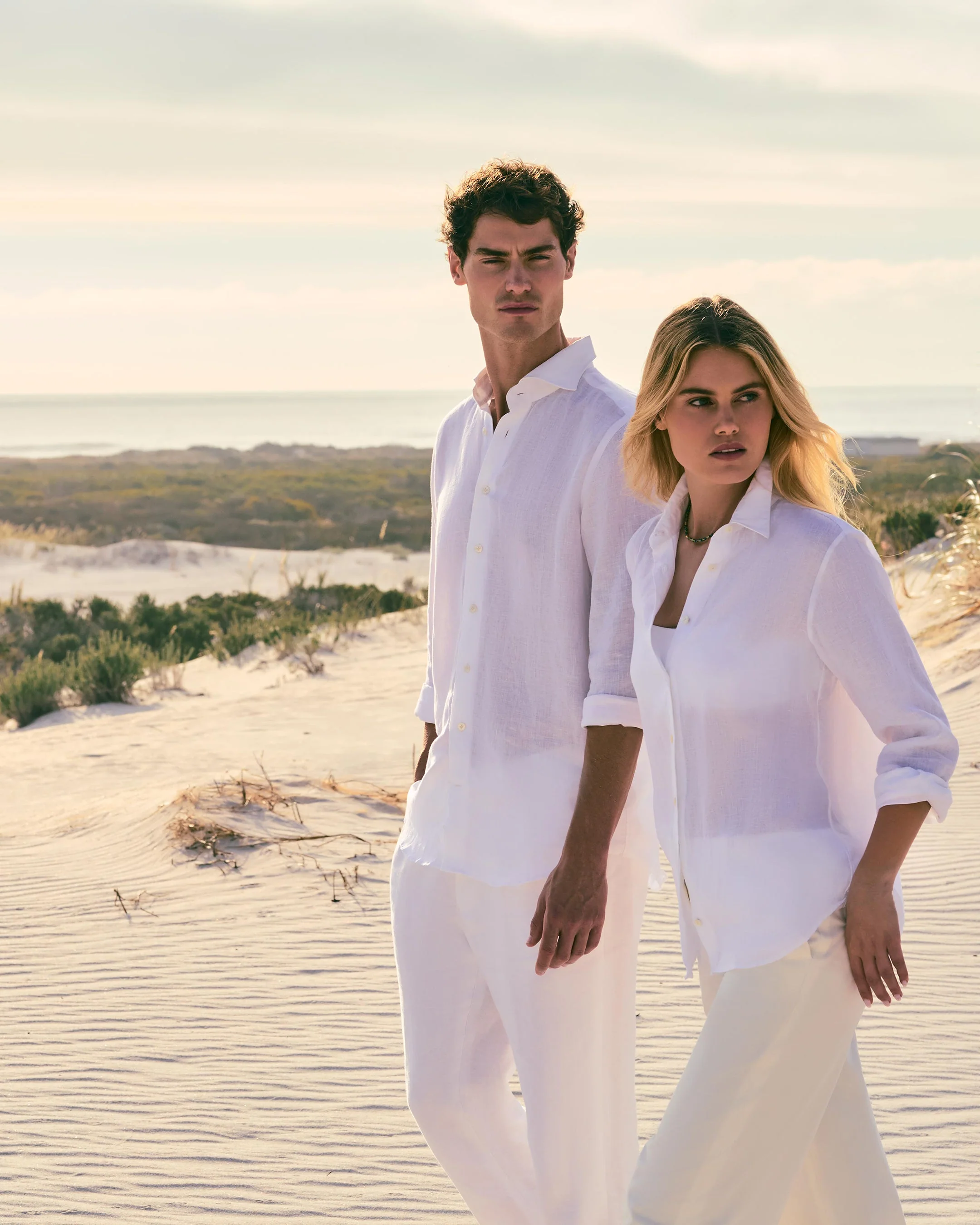 Women's Rochelle Linen Shirt White - Image 13