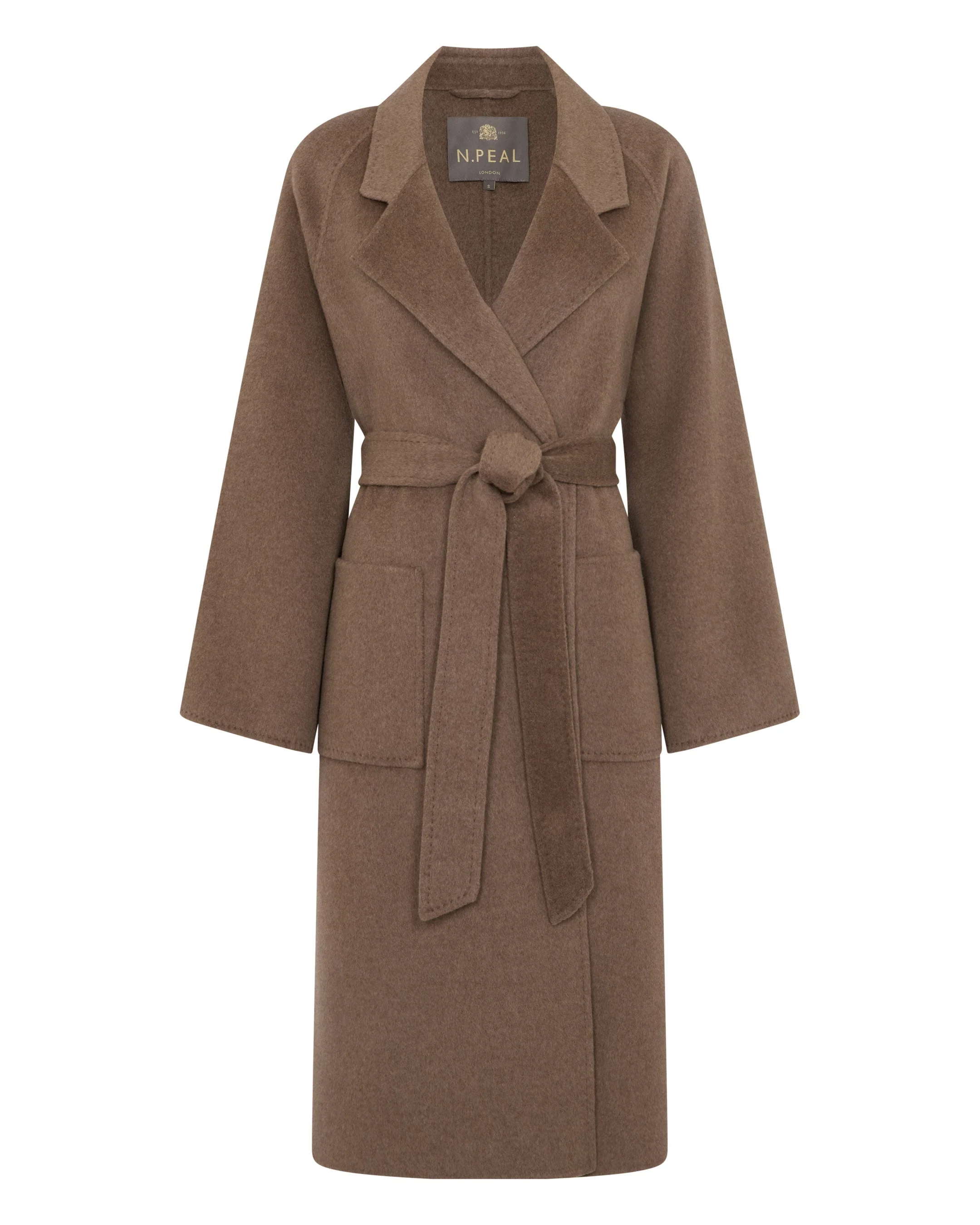 Women's Longline Woven Coat Brown - Image 2
