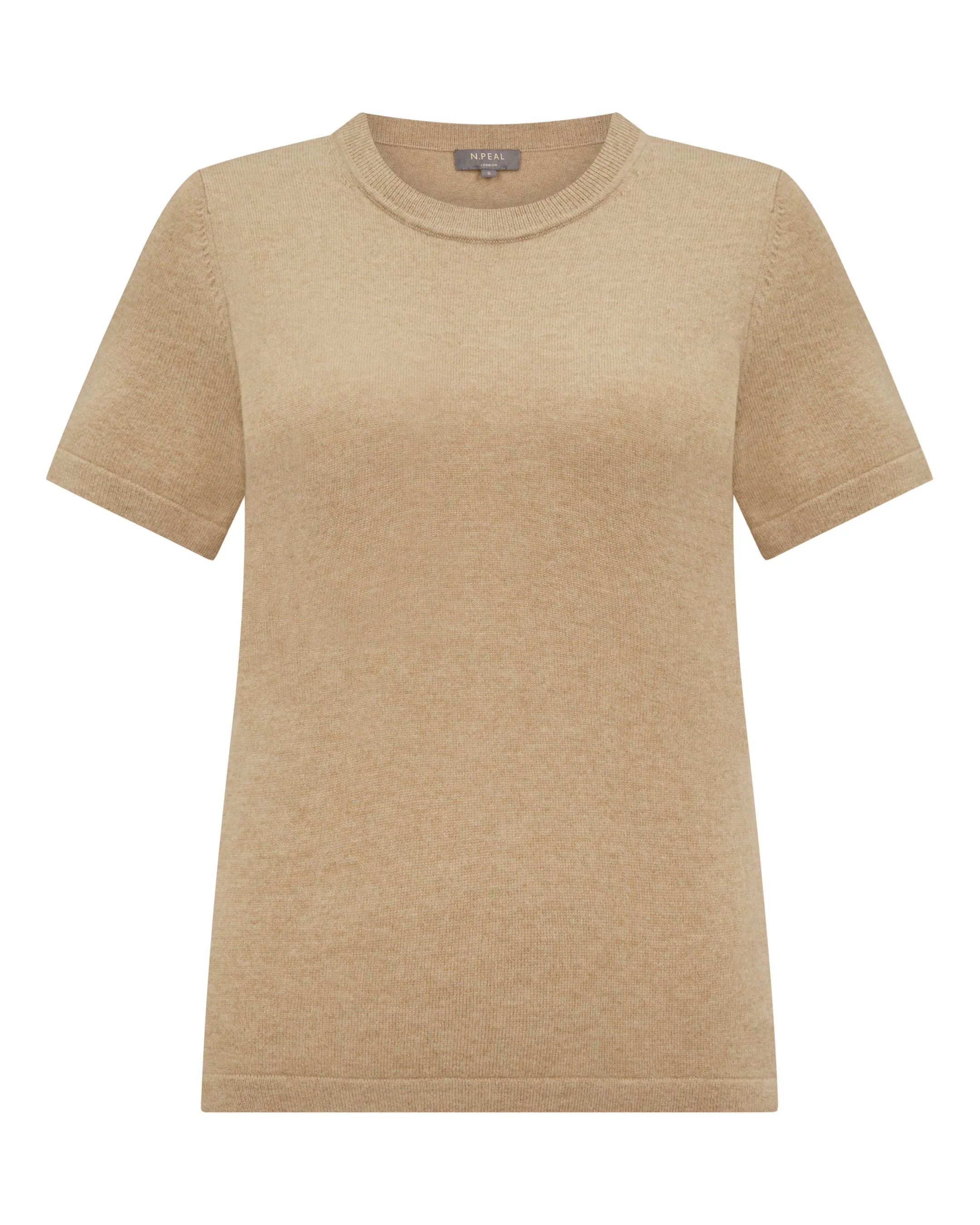 Women's Lottie Cashmere T-Shirt Cappuccino Brown - Image 2