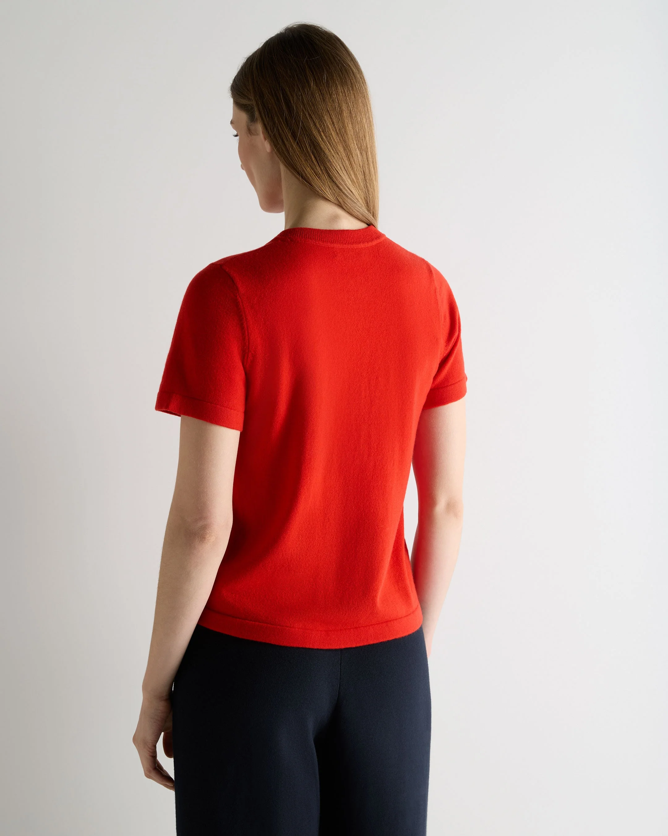 Women's Lottie Cashmere T-Shirt Tomato Red - Image 4