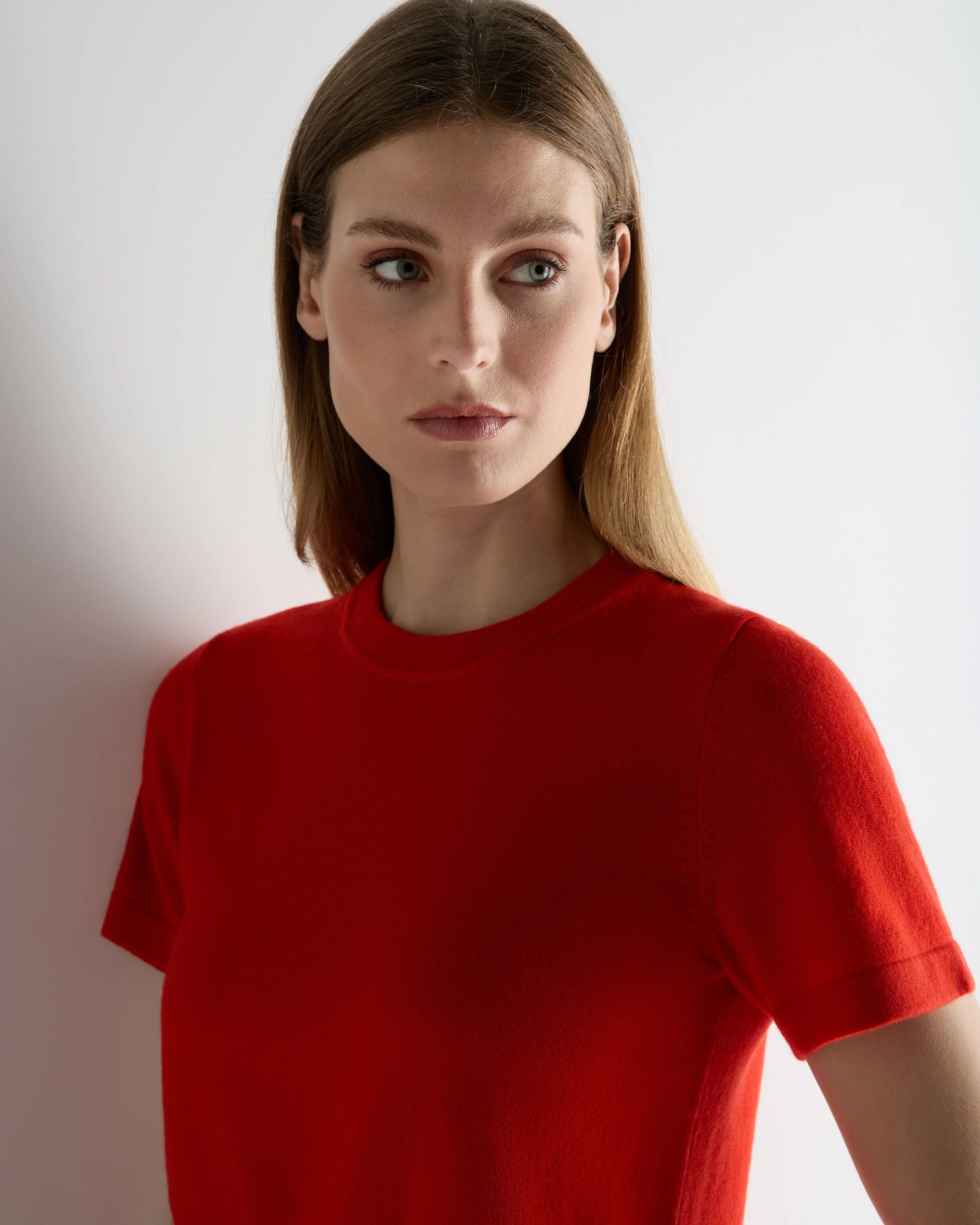 Women's Lottie Cashmere T-Shirt Tomato Red - Image 5